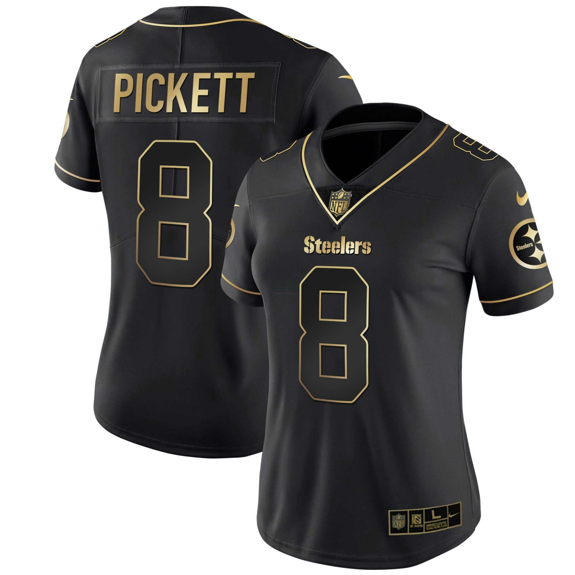 Camisa NFL Women’s Branca Dourada & Preta Dourada