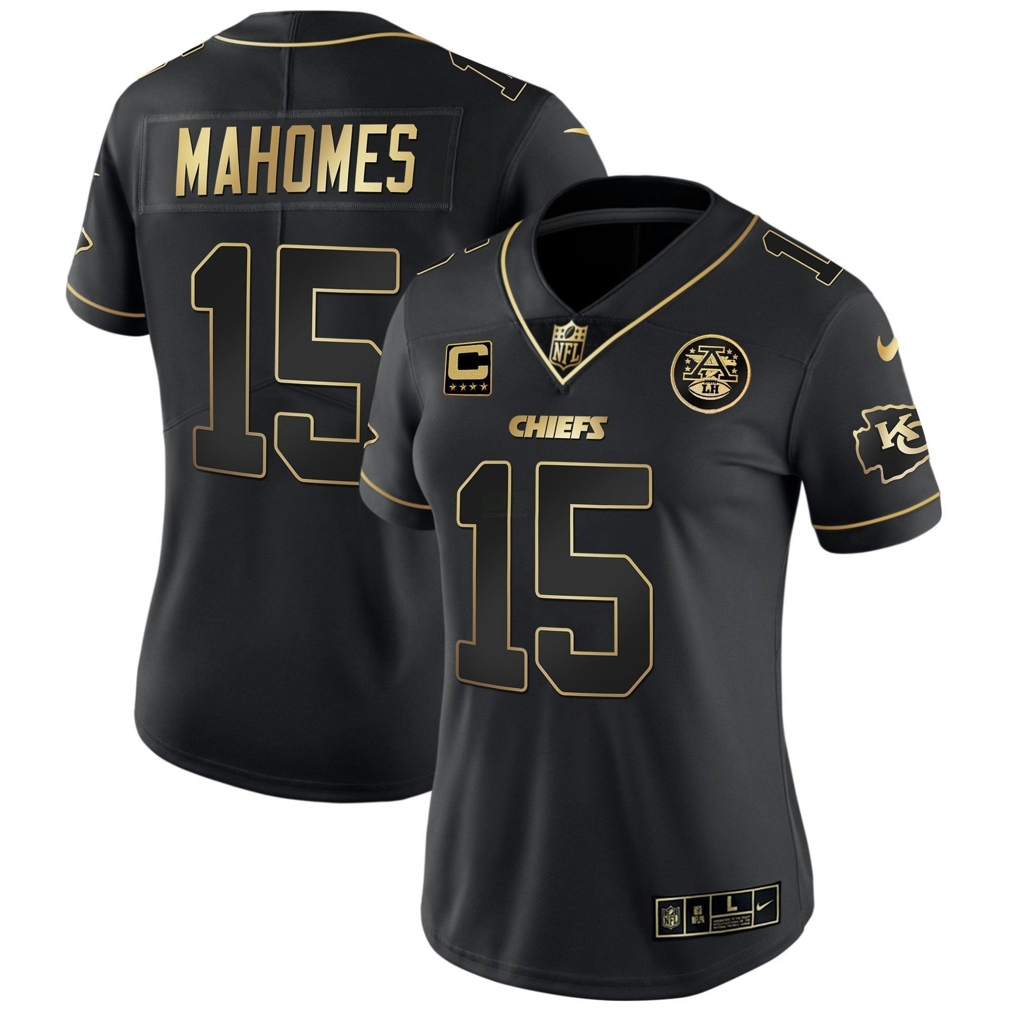 Camisa NFL Women’s Branca Dourada & Preta Dourada