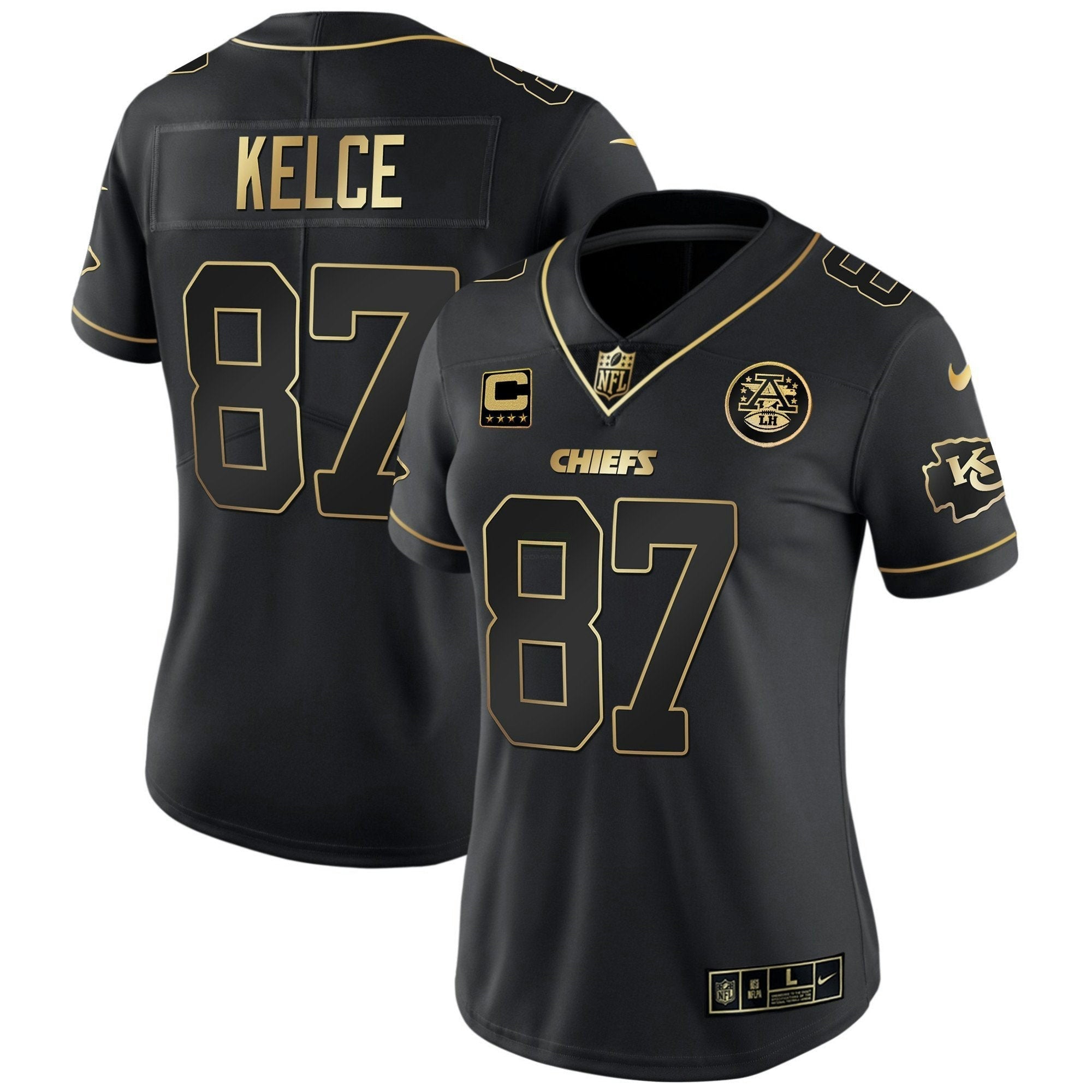Camisa NFL Women’s Branca Dourada & Preta Dourada