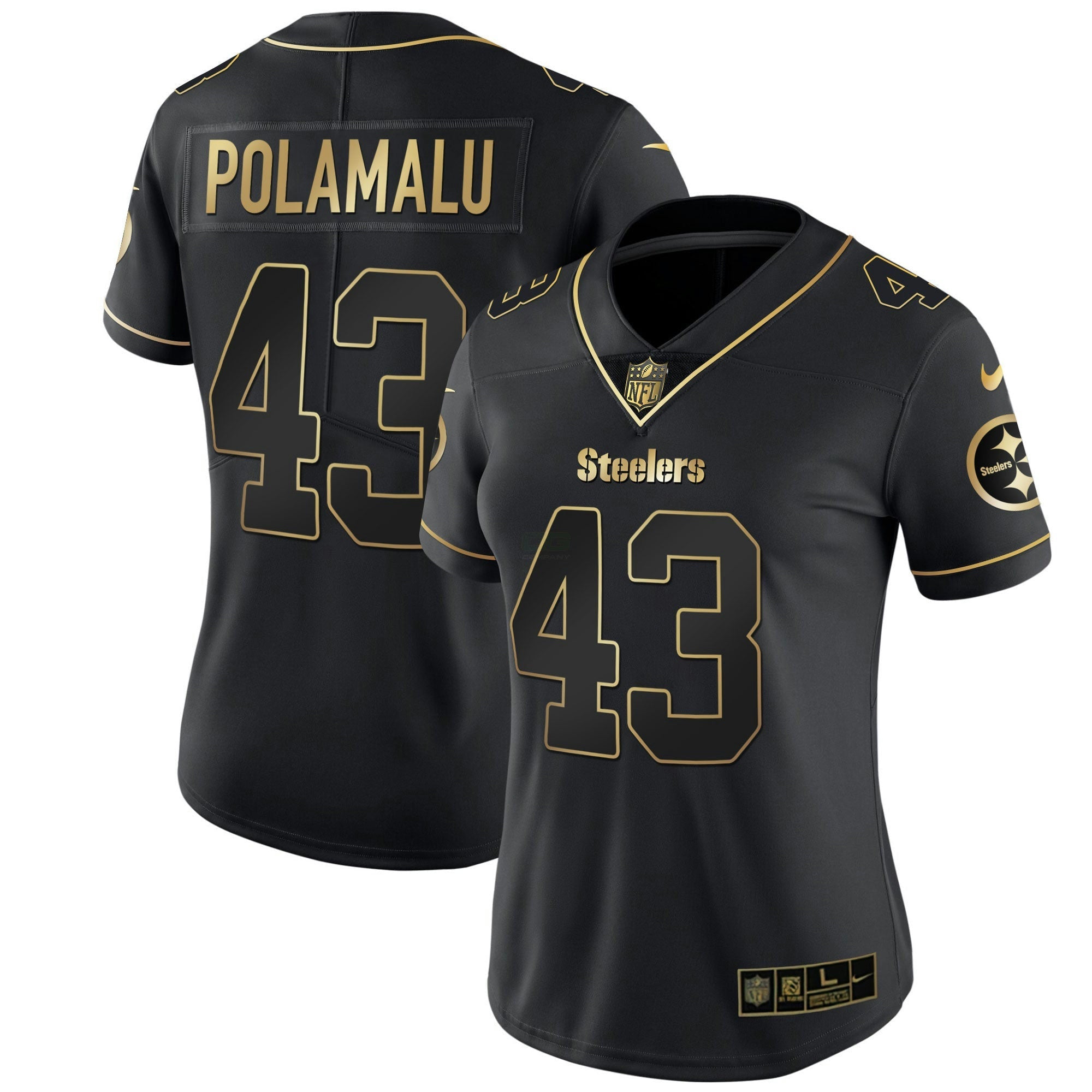 Camisa NFL Women’s Branca Dourada & Preta Dourada