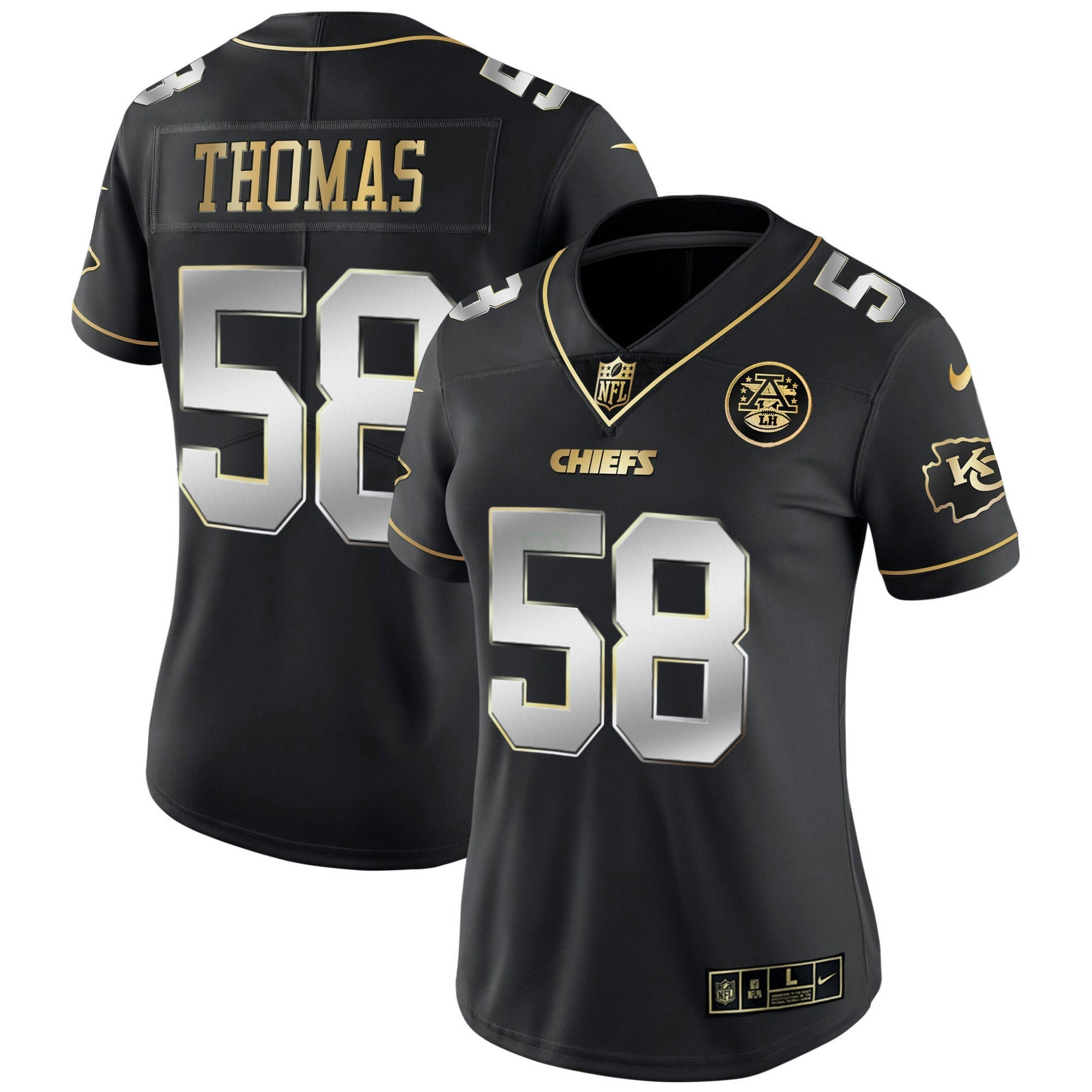 Camisa NFL Women’s Branca Dourada & Preta Dourada