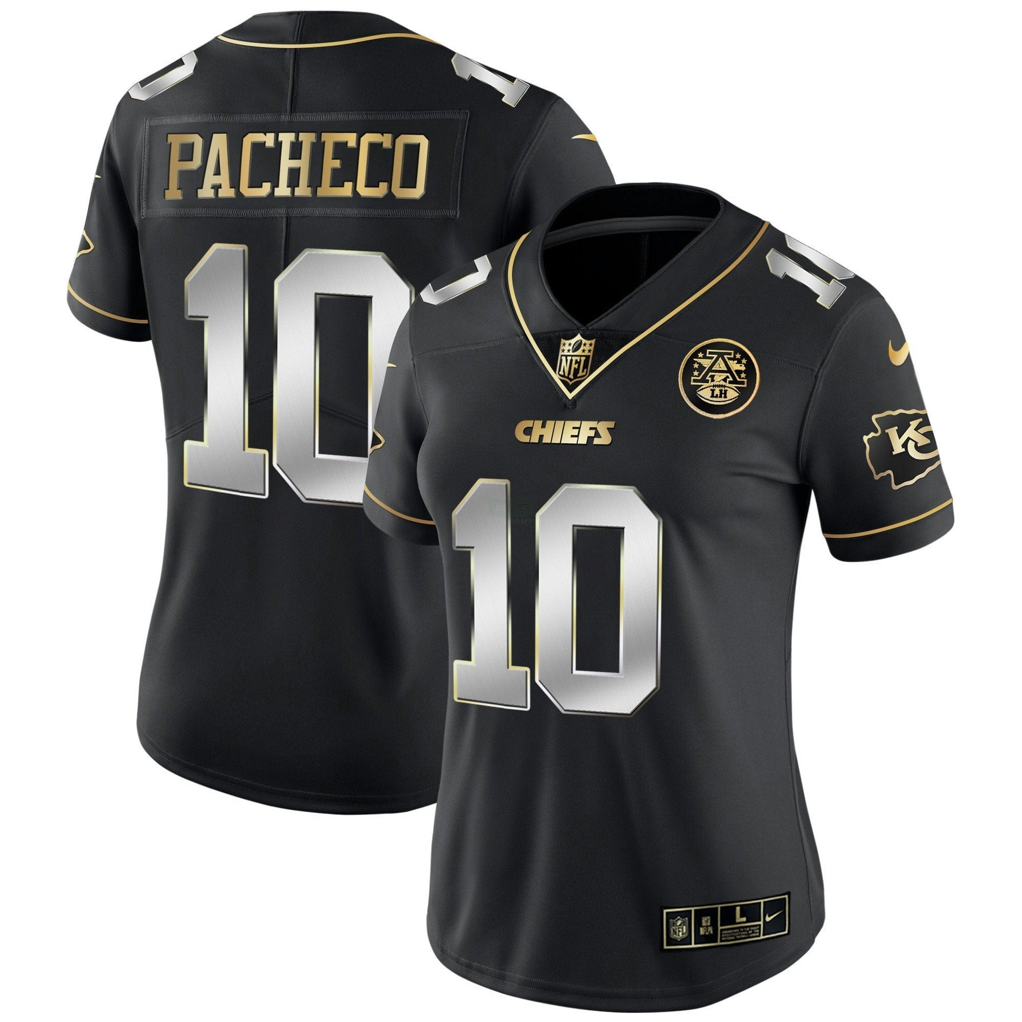 Camisa NFL Women’s Branca Dourada & Preta Dourada