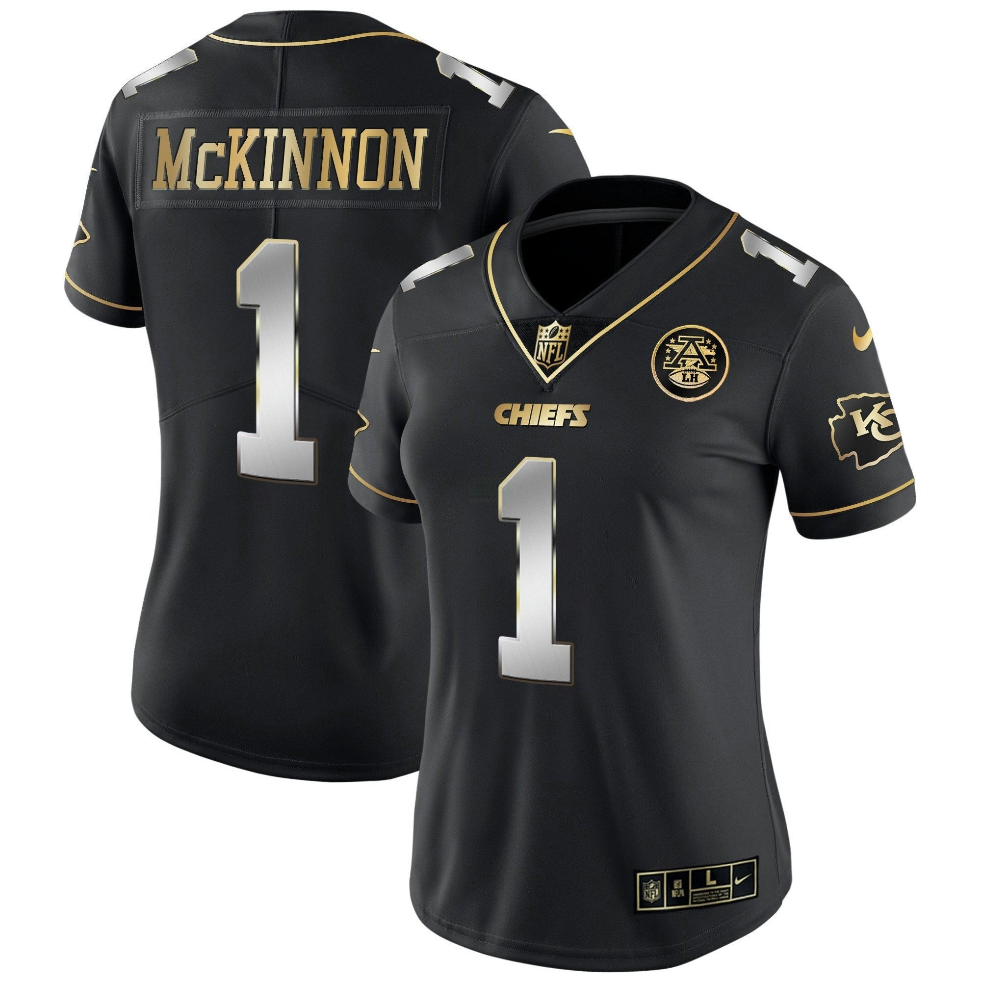 Camisa NFL Women’s Branca Dourada & Preta Dourada
