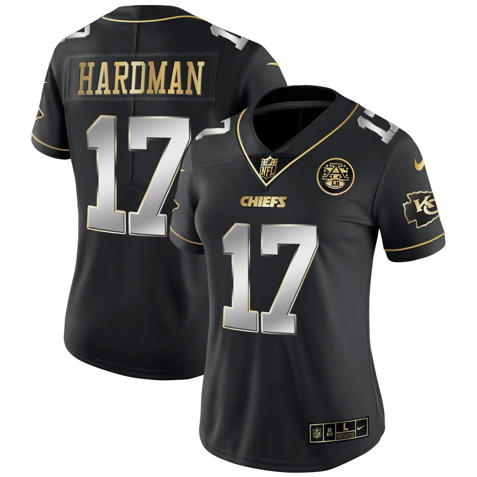 Camisa NFL Women’s Branca Dourada & Preta Dourada