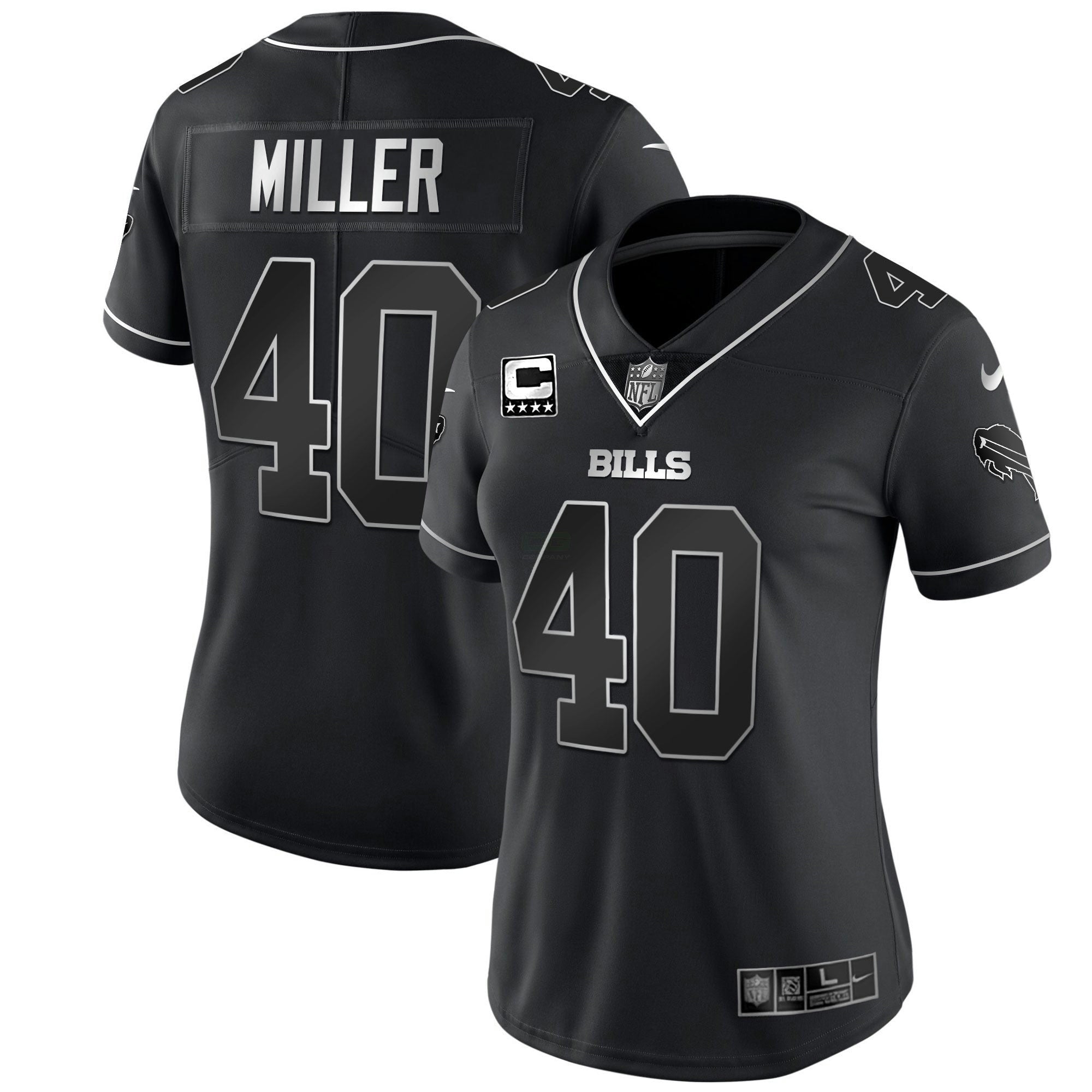 Camisa NFL Women’s Branca Dourada & Preta Dourada