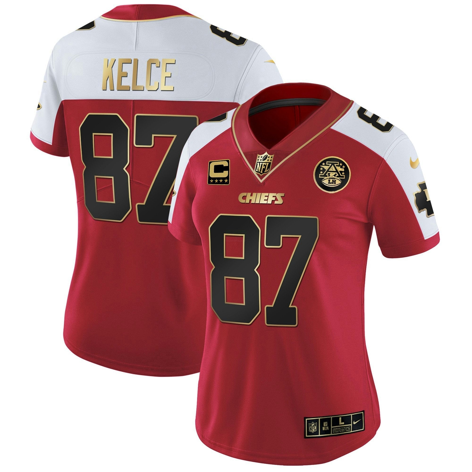 Camisa NFL Women’s Branca Dourada & Preta Dourada
