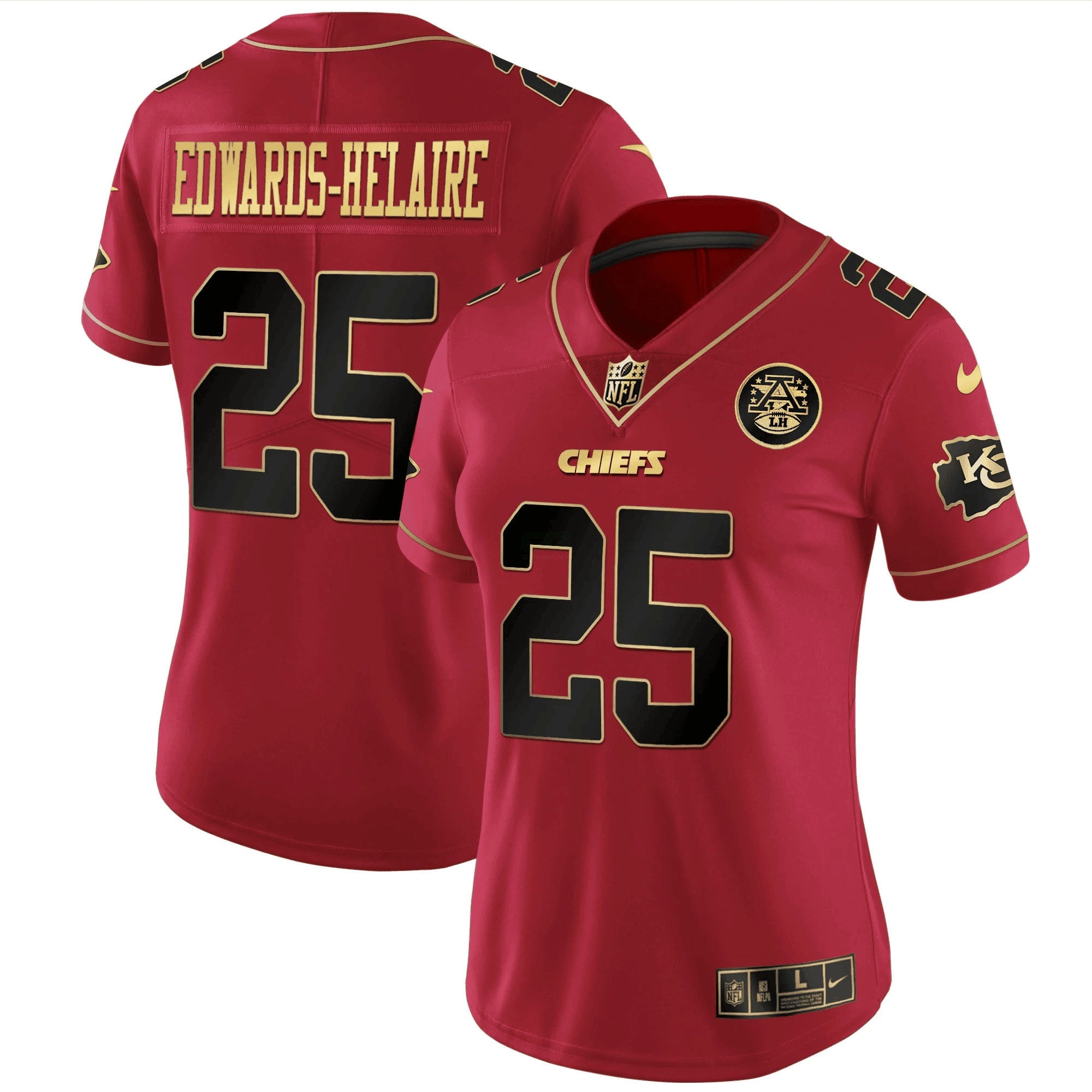 Camisa NFL Women’s Branca Dourada & Preta Dourada
