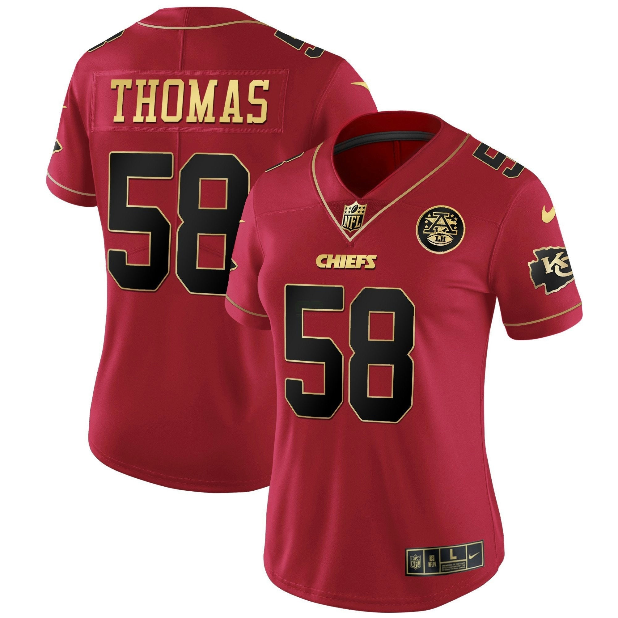 Camisa NFL Women’s Branca Dourada & Preta Dourada