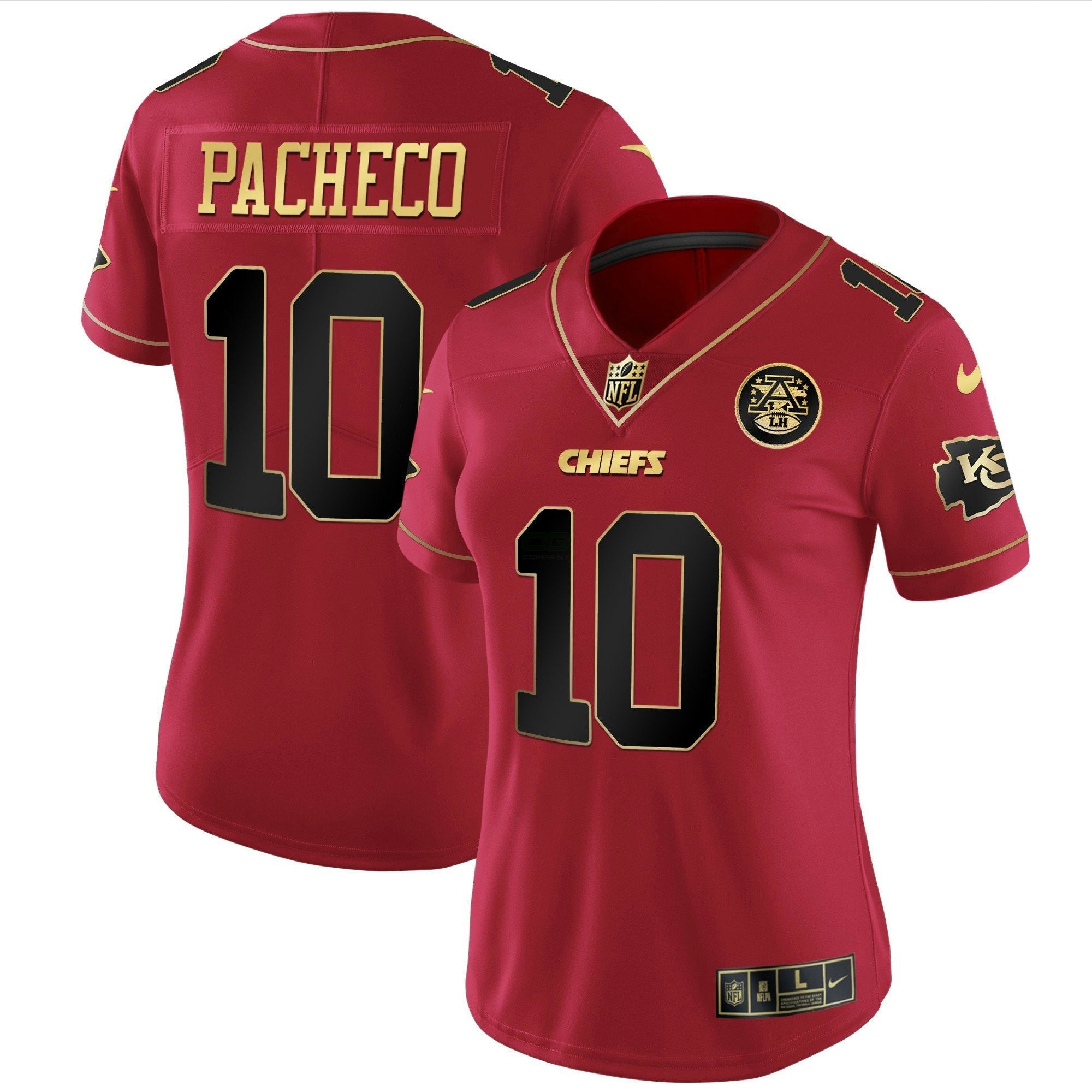 Camisa NFL Women’s Branca Dourada & Preta Dourada