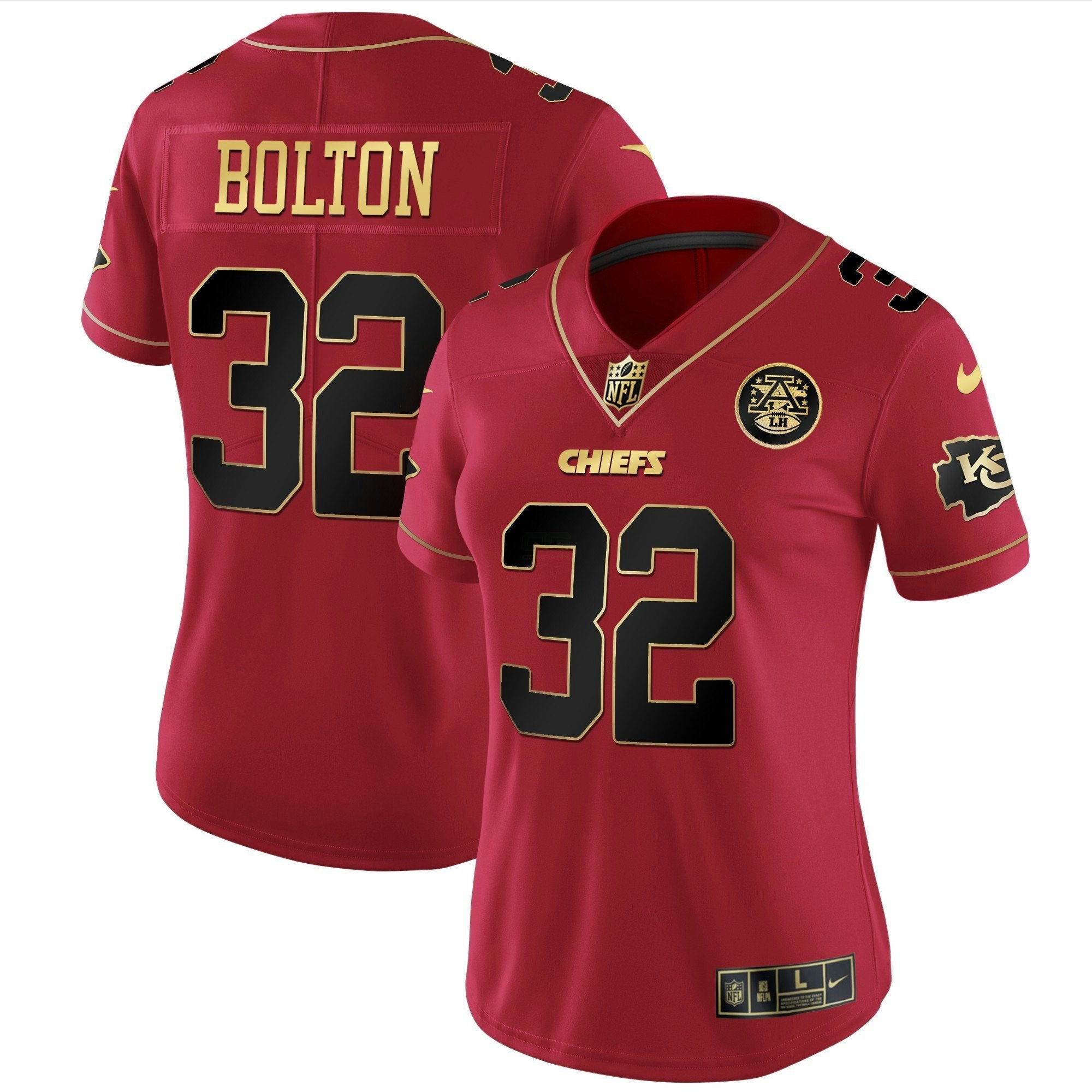 Camisa NFL Women’s Branca Dourada & Preta Dourada