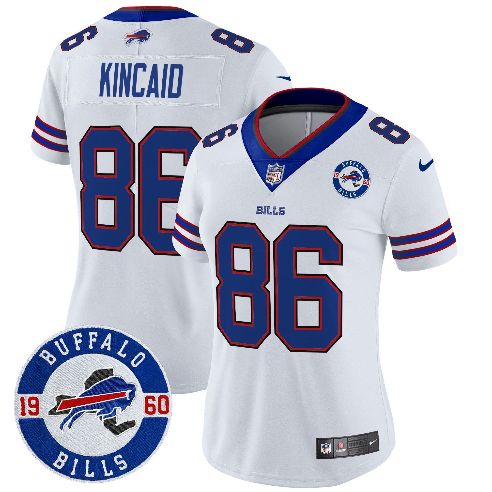 Camisa NFL Women’s Buffalo 2024 Vapor Limited Jersey – Est. 1960 Patch