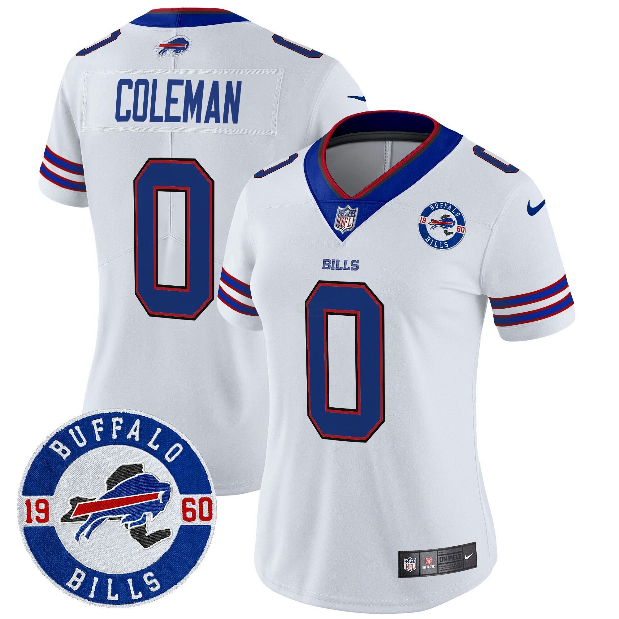 Camisa NFL Women’s Buffalo 2024 Vapor Limited Jersey – Est. 1960 Patch
