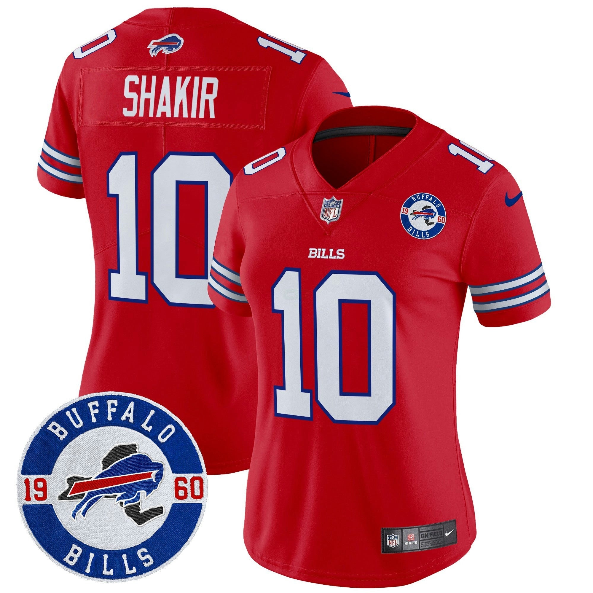 Camisa NFL Women’s Buffalo 2024 Vapor Limited Jersey – Est. 1960 Patch