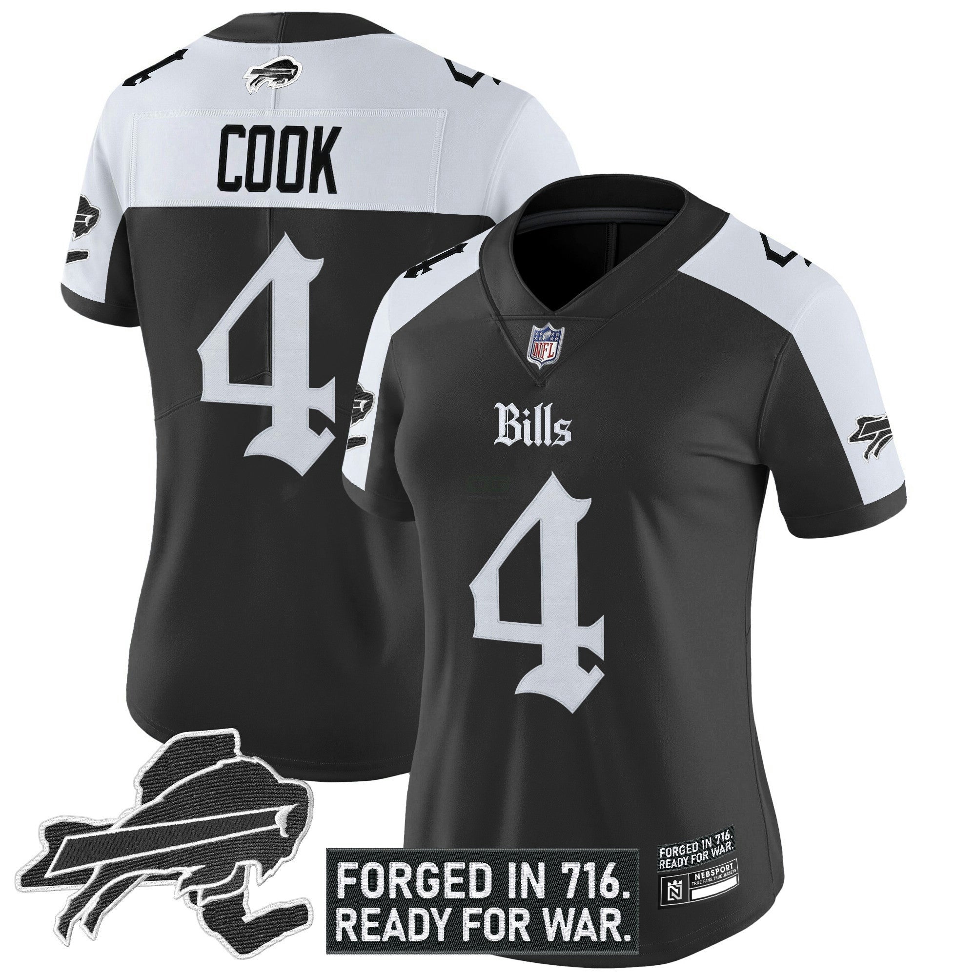 Camisa NFL Women’s Buffalo ‘Gothic Cold Front Edition’ Vapor Limited Jersey