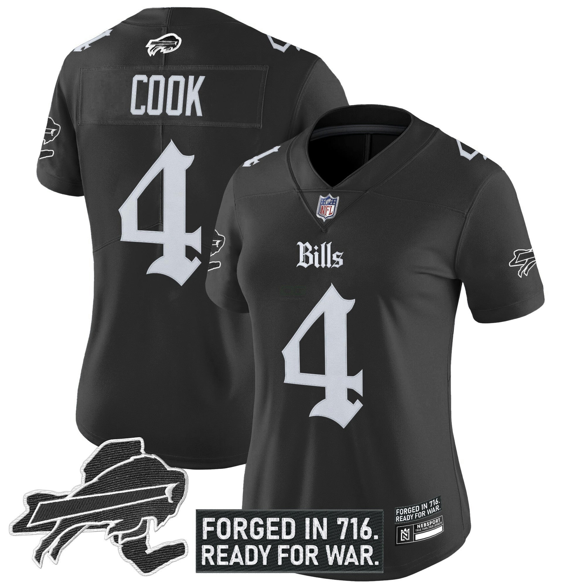 Camisa NFL Women’s Buffalo ‘Gothic Cold Front Edition’ Vapor Limited Jersey