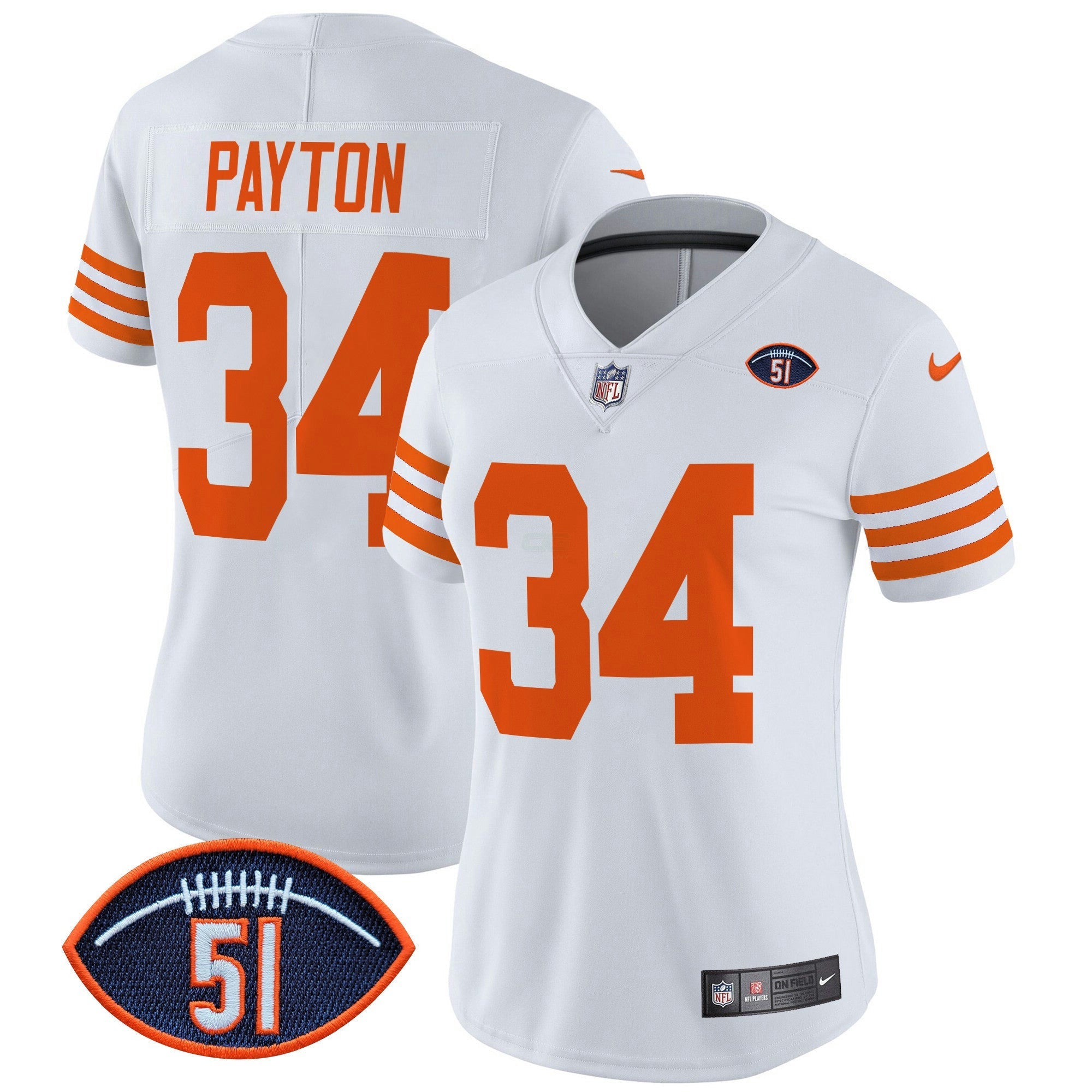 Camisa NFL Women’s Chicago Dick Butkus Patch Throwback Vapor Limited Jersey