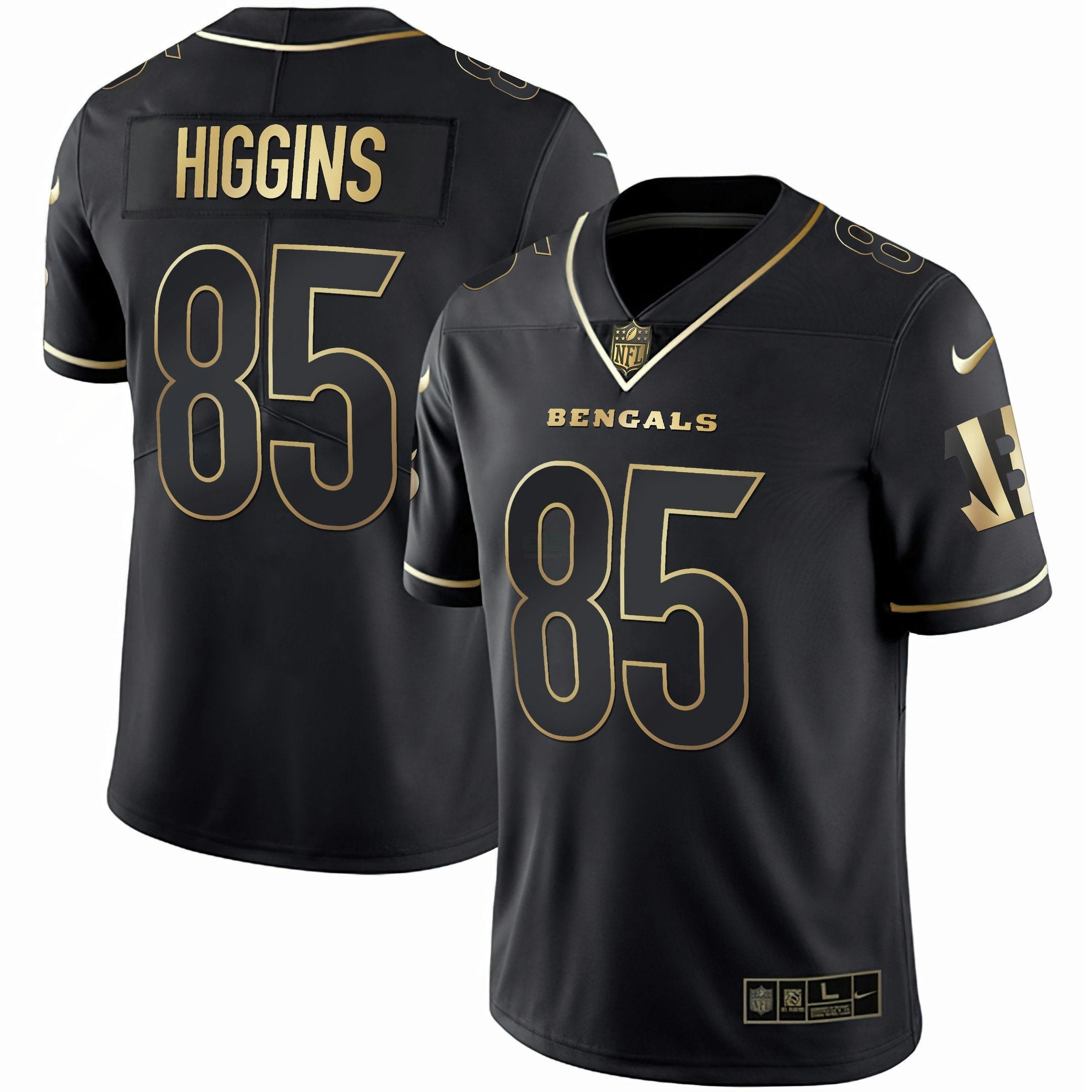 Camisa NFL Women’s Cincinnati Branca Dourada & Preta Dourada Jersey