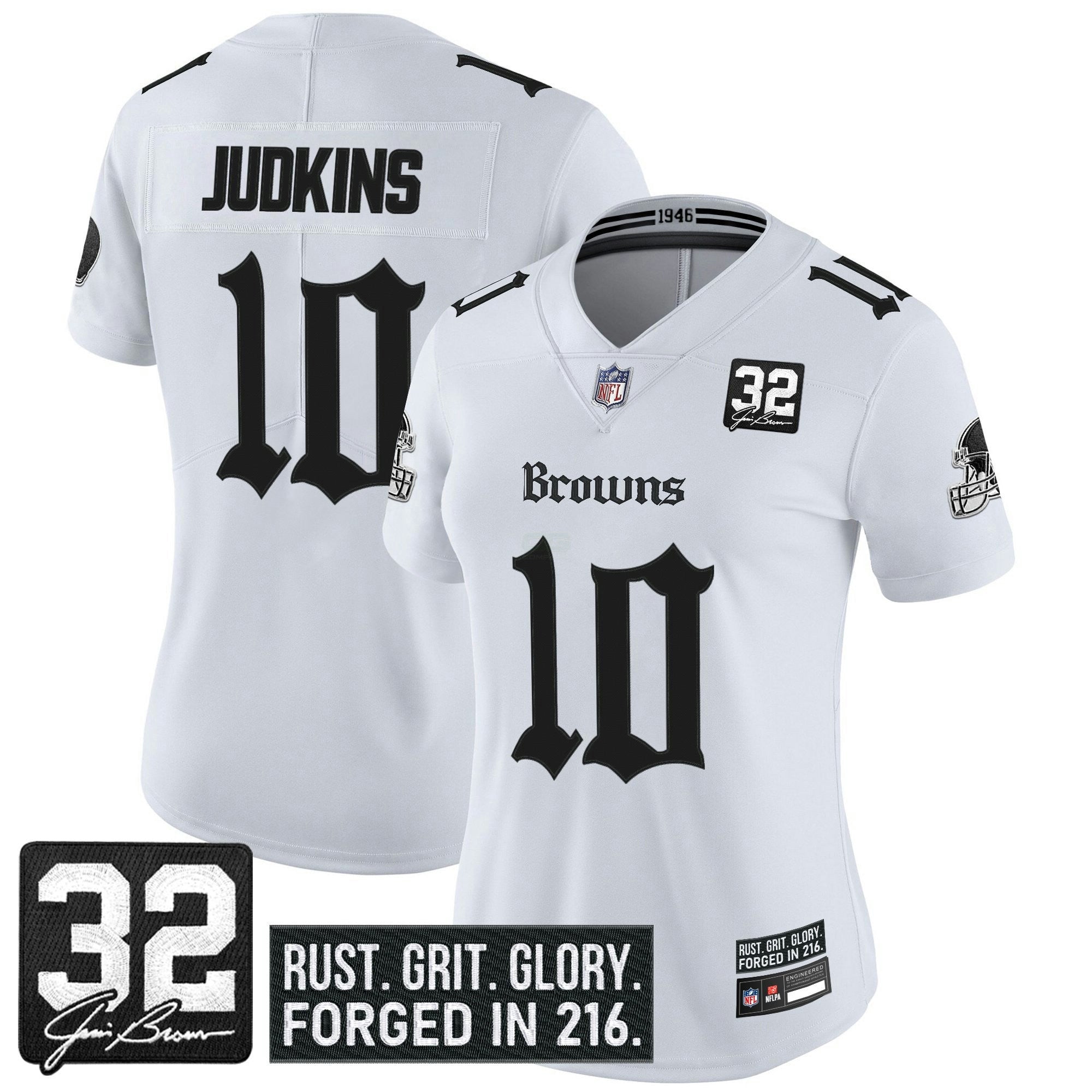 Camisa NFL Women’s Cleveland ‘Gothic Dawg Shadows Drop’ Vapor Limited Jersey