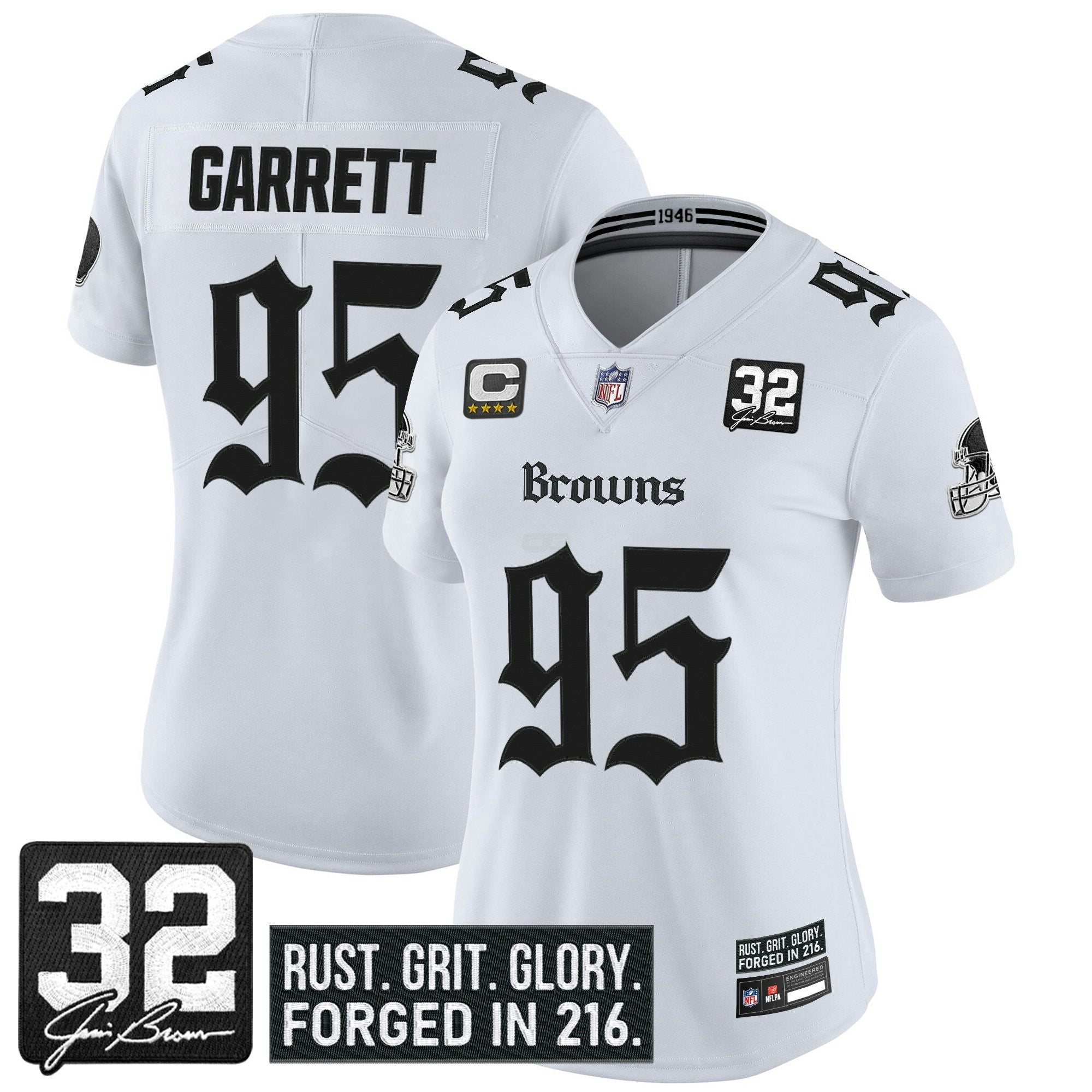 Camisa NFL Women’s Cleveland ‘Gothic Dawg Shadows Drop’ Vapor Limited Jersey