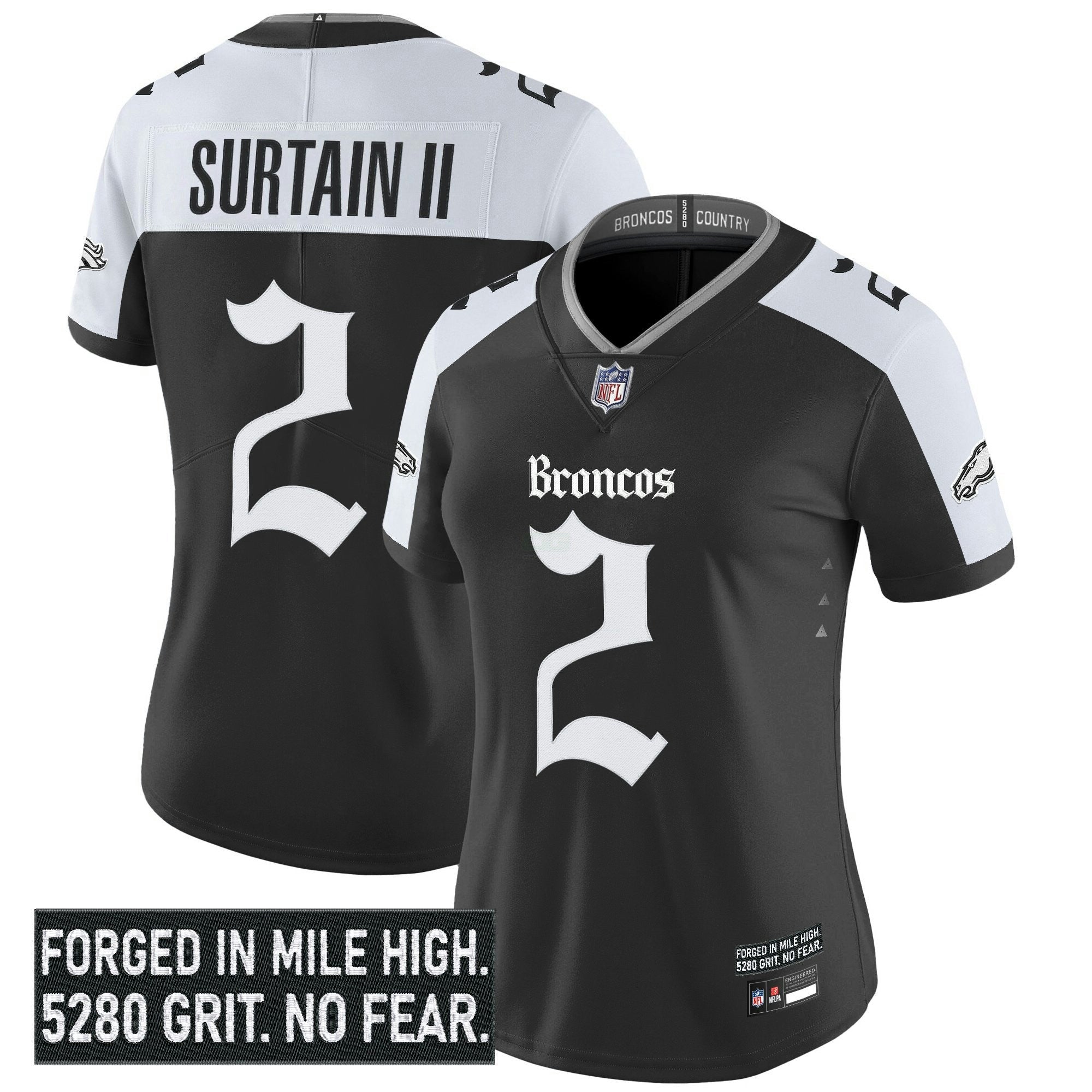 Camisa NFL Women’s Denver ‘Gothic Mile High Shadows Edition’ Vapor Limited Jersey