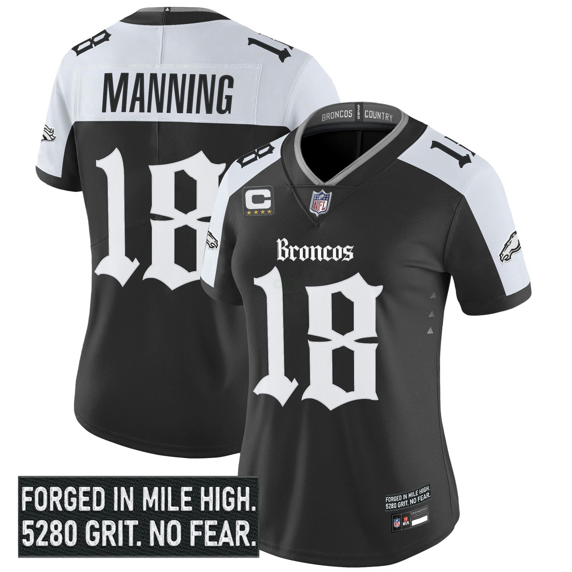 Camisa NFL Women’s Denver ‘Gothic Mile High Shadows Edition’ Vapor Limited Jersey