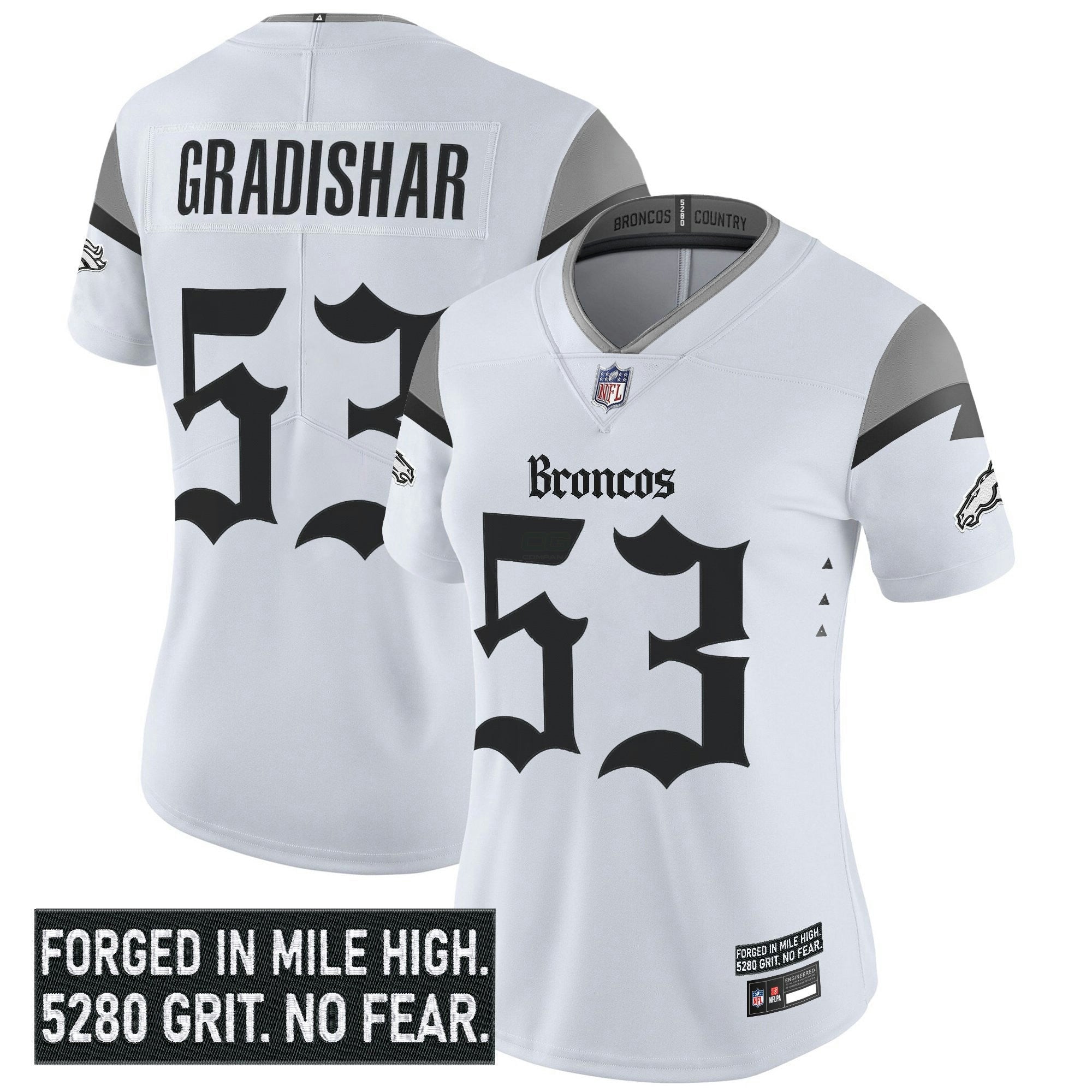 Camisa NFL Women’s Denver ‘Gothic Mile High Shadows Edition’ Vapor Limited Jersey