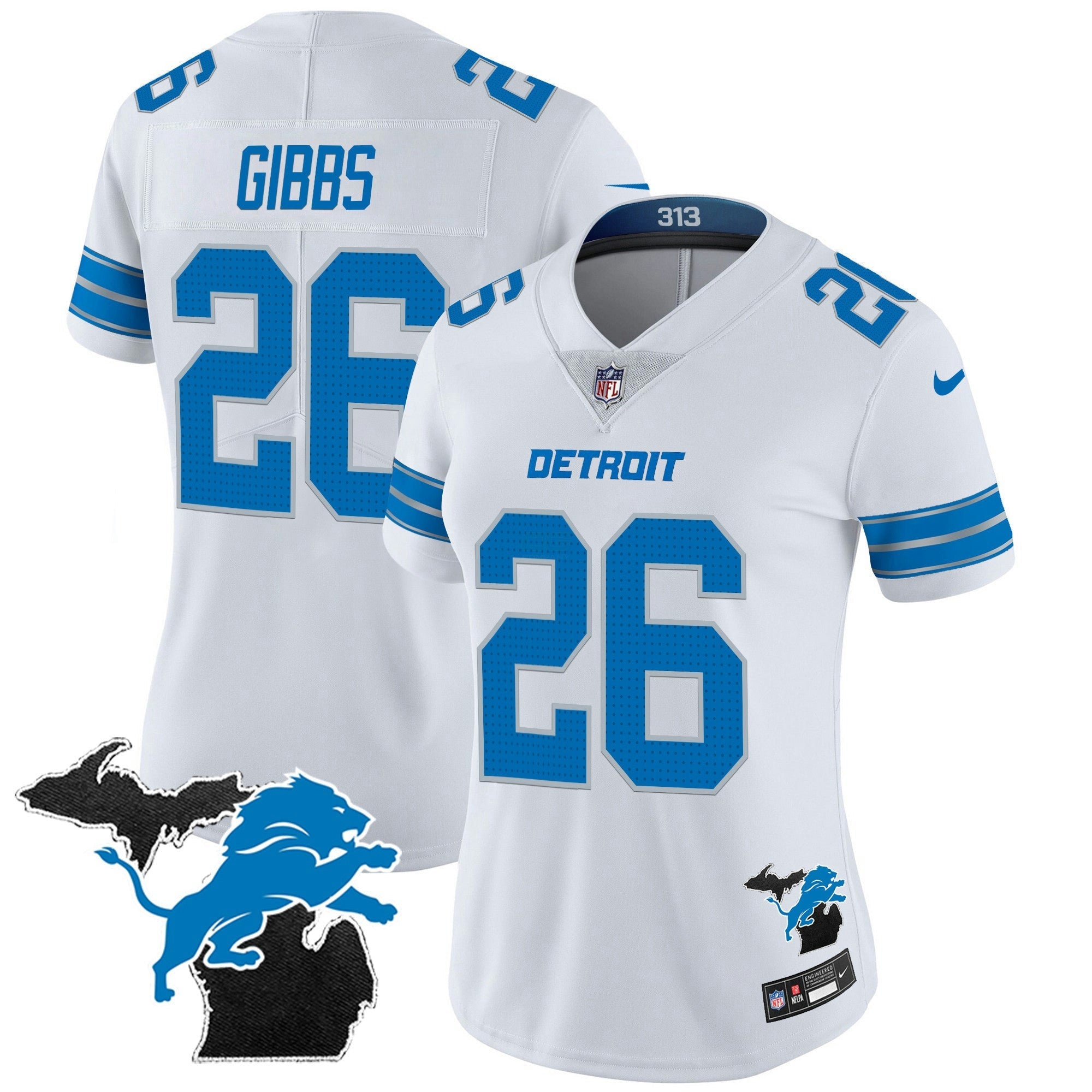 Camisa NFL Women’s Detroit 2024 Michigan Patch Vapor Jersey