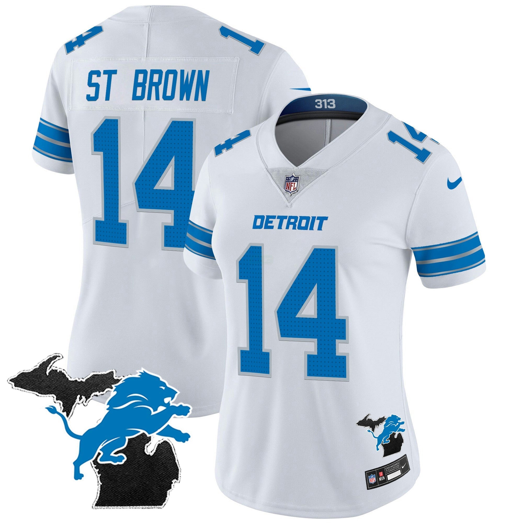 Camisa NFL Women’s Detroit 2024 Michigan Patch Vapor Jersey