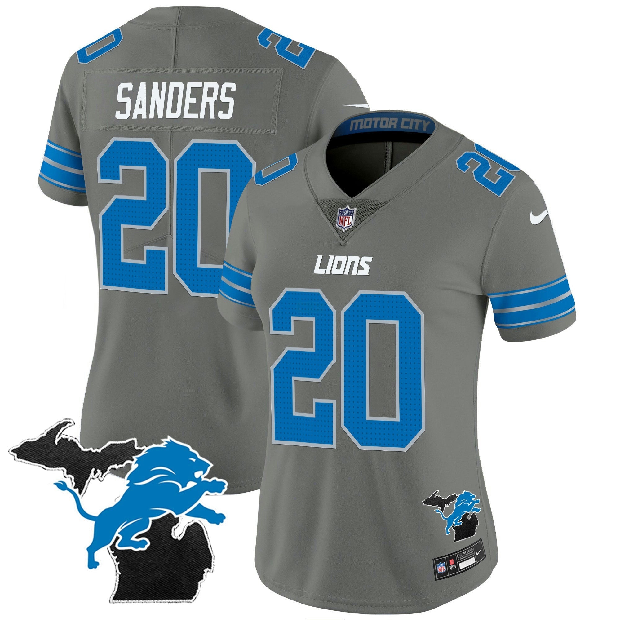 Camisa NFL Women’s Detroit 2024 Michigan Patch Vapor Jersey