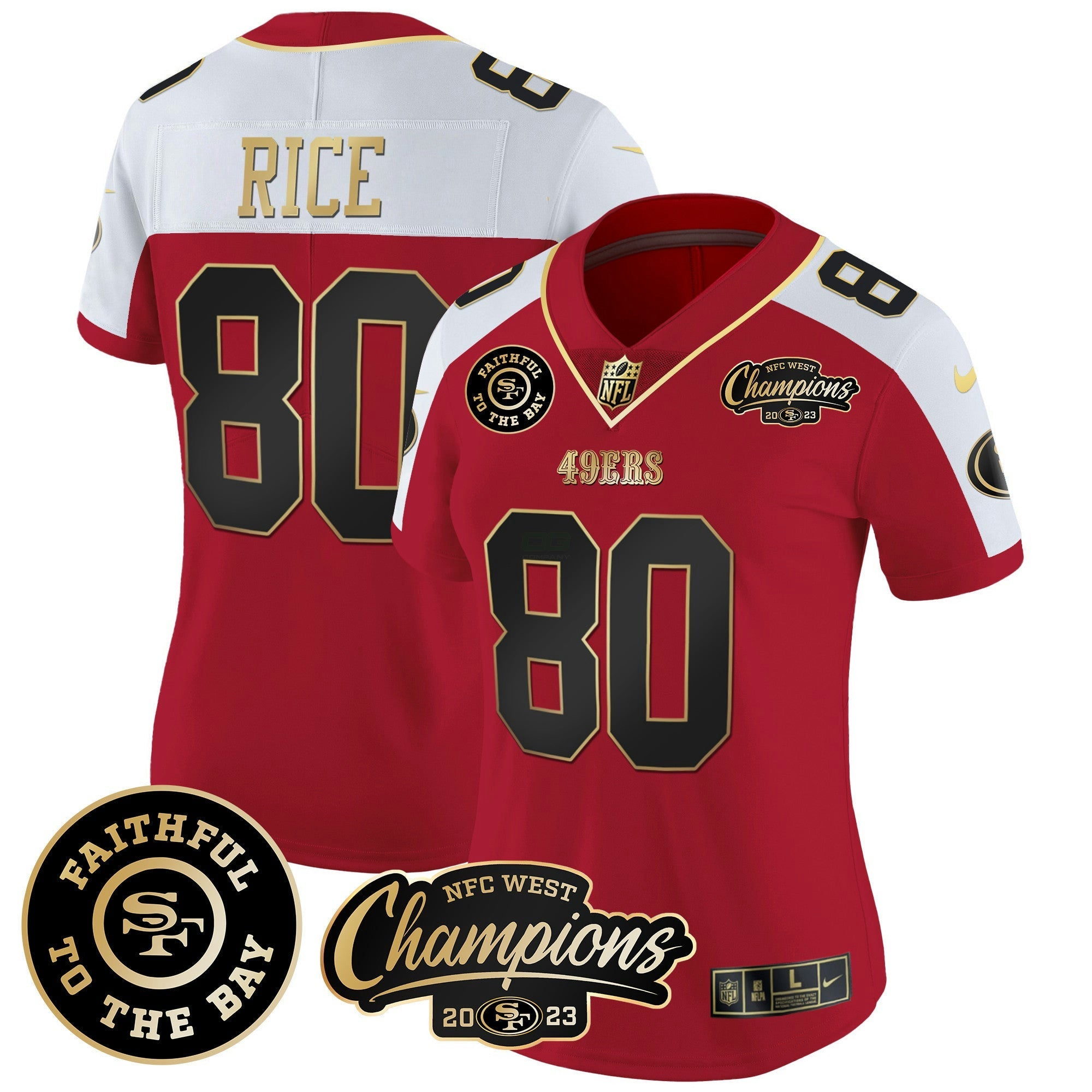 Camisa NFL Women’s Faithful & 2023 NFC West Champions Patch Vapor Jersey