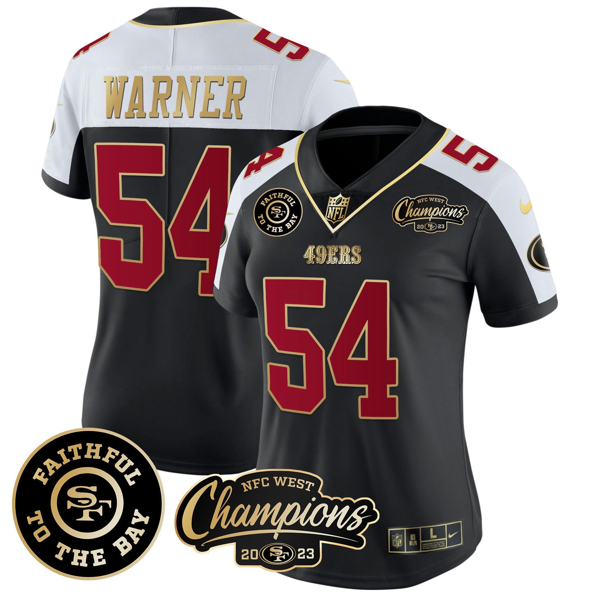 Camisa NFL Women’s Faithful & 2023 NFC West Champions Patch Vapor Jersey
