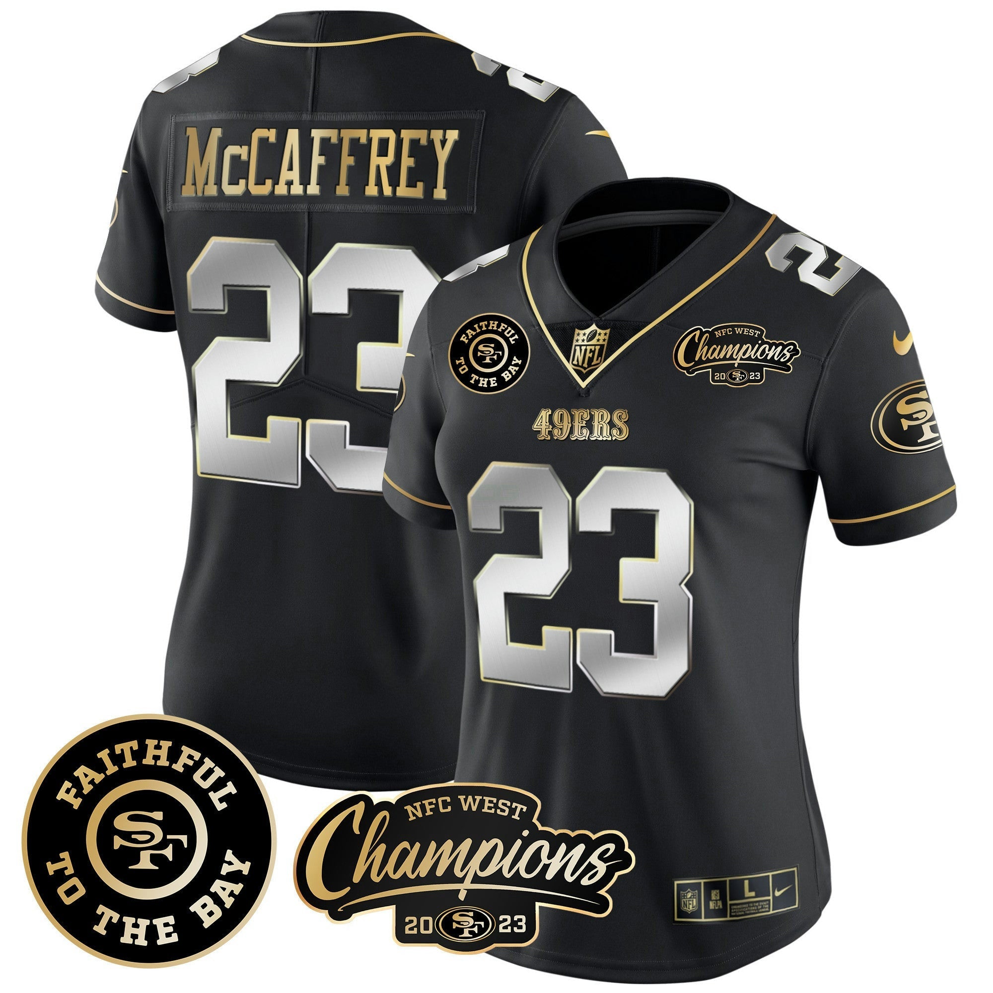 Camisa NFL Women’s Faithful & 2023 NFC West Champions Patch Vapor Jersey