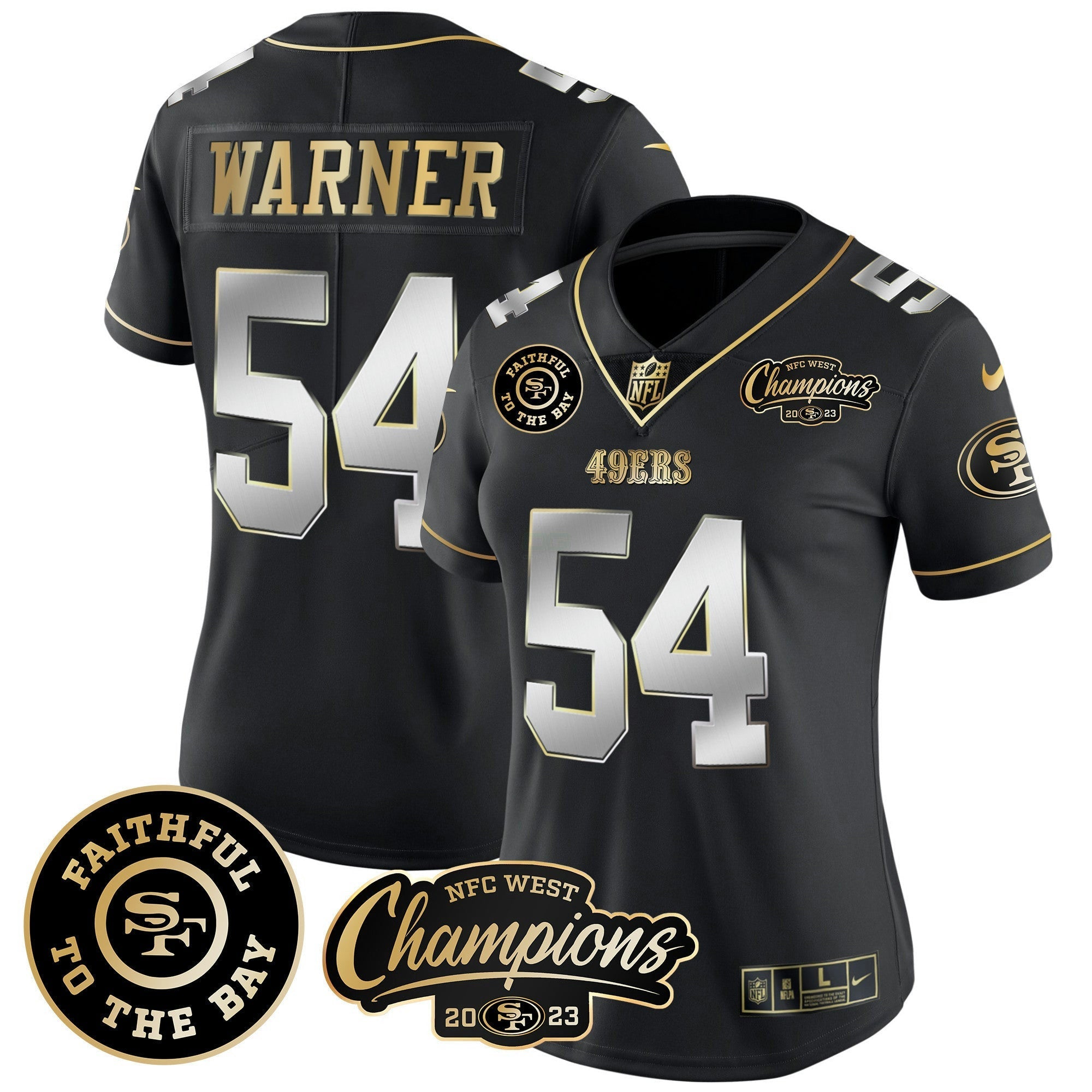 Camisa NFL Women’s Faithful & 2023 NFC West Champions Patch Vapor Jersey