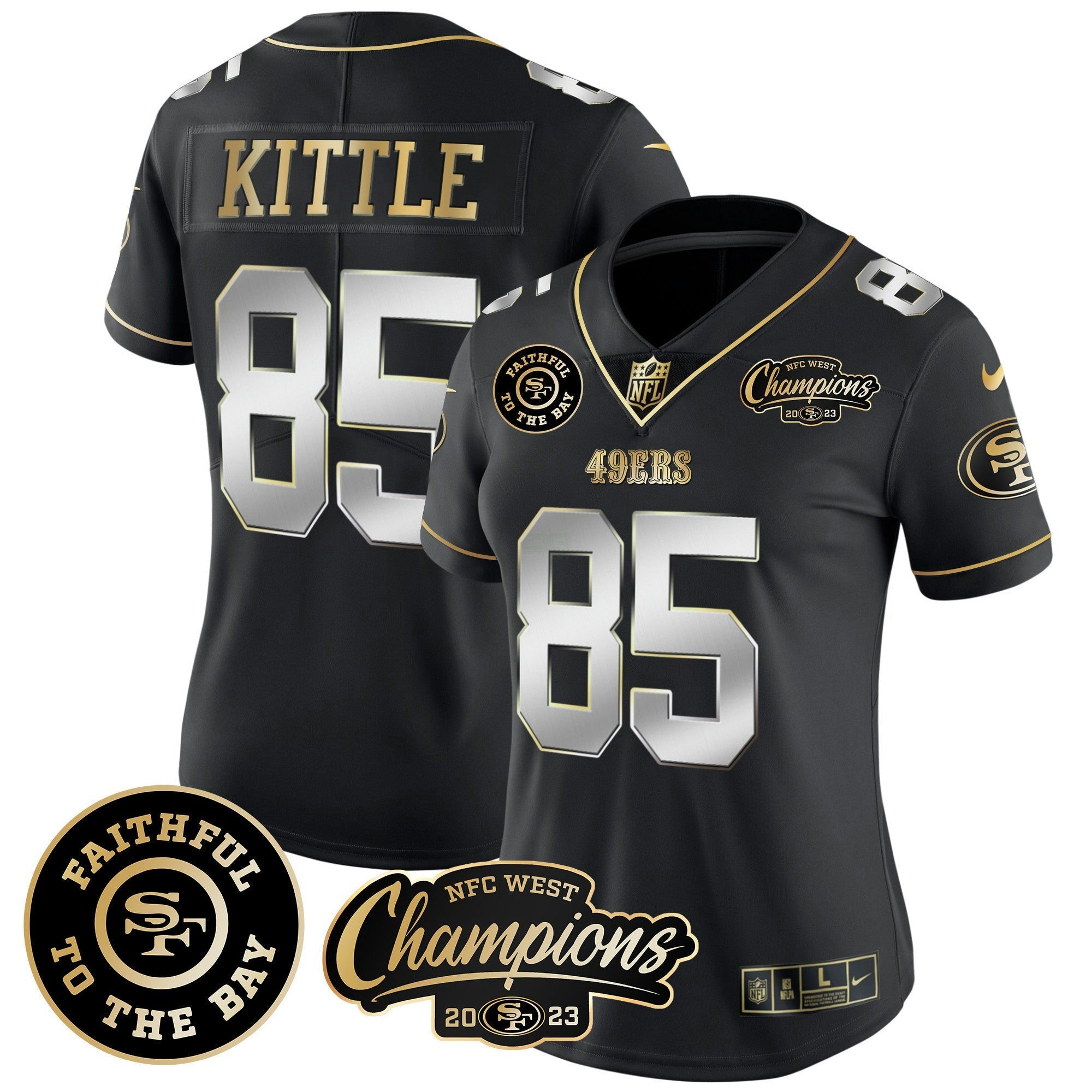 Camisa NFL Women’s Faithful & 2023 NFC West Champions Patch Vapor Jersey