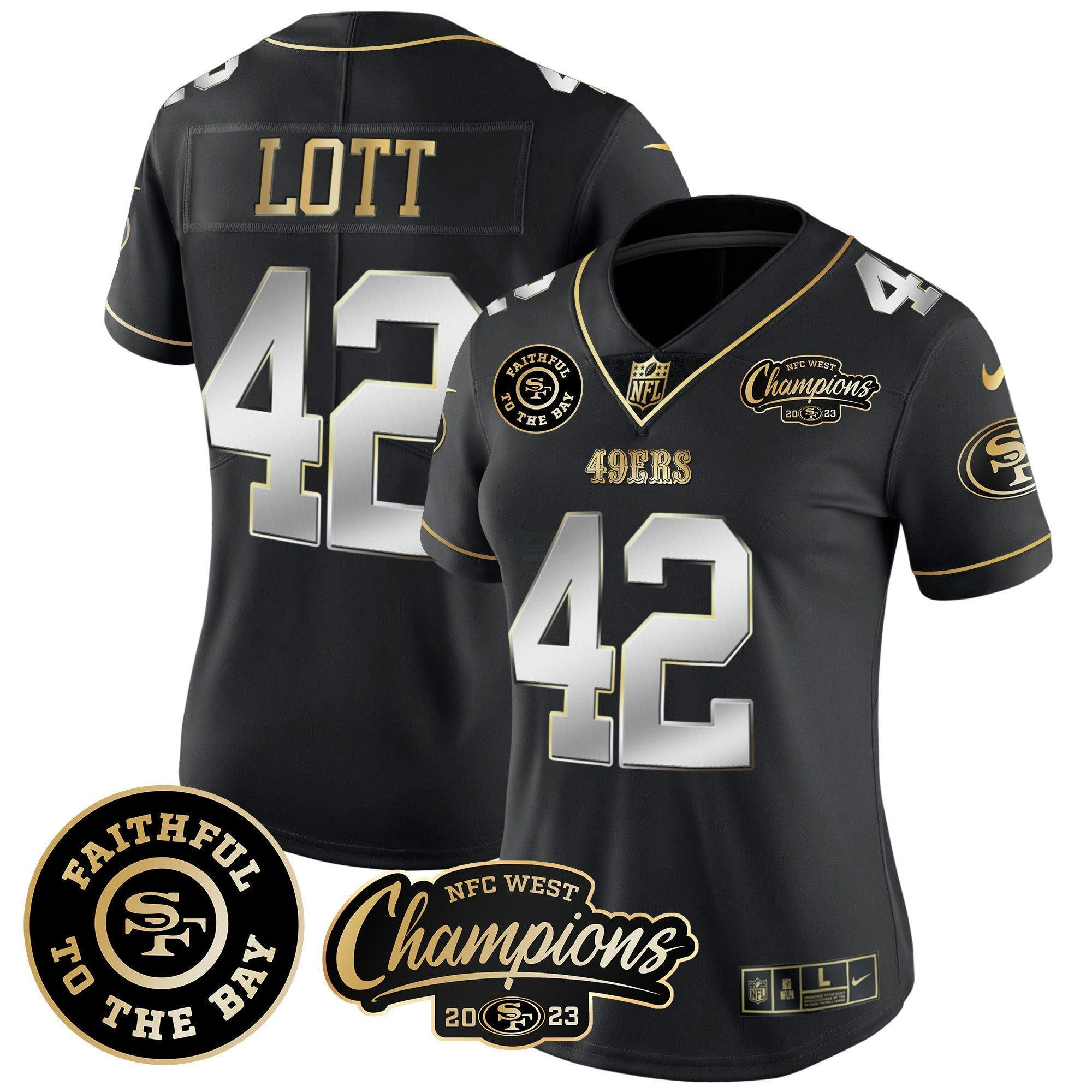 Camisa NFL Women’s Faithful & 2023 NFC West Champions Patch Vapor Jersey