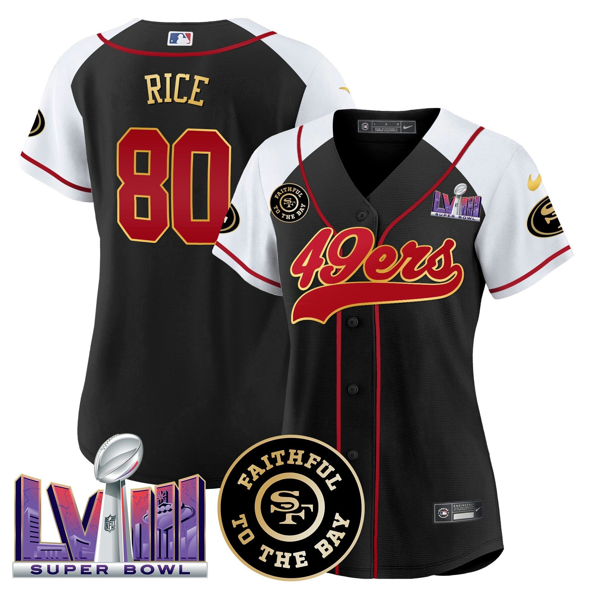Camisa NFL Women’s Faithful & Super Bowl LVIII Patch Jersey