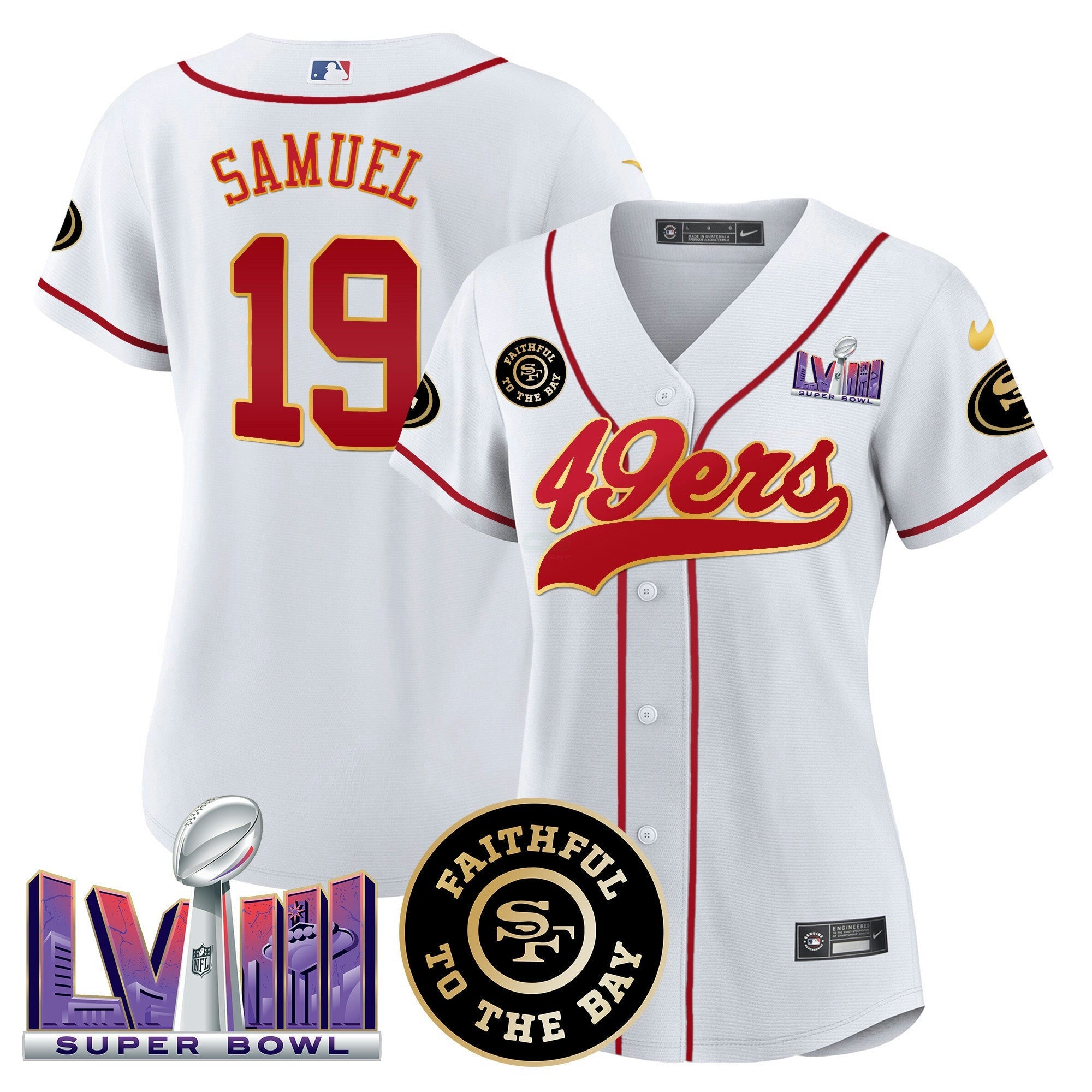 Camisa NFL Women’s Faithful & Super Bowl LVIII Patch Jersey