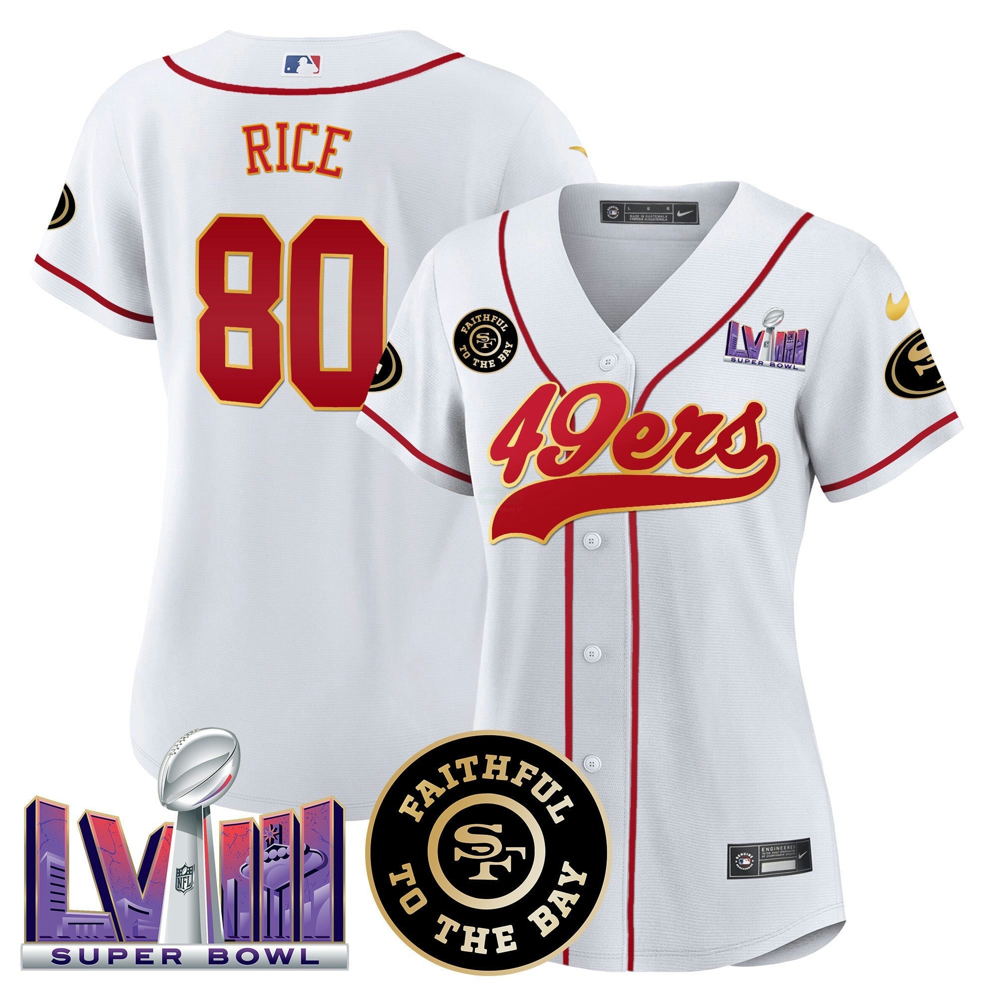 Camisa NFL Women’s Faithful & Super Bowl LVIII Patch Jersey