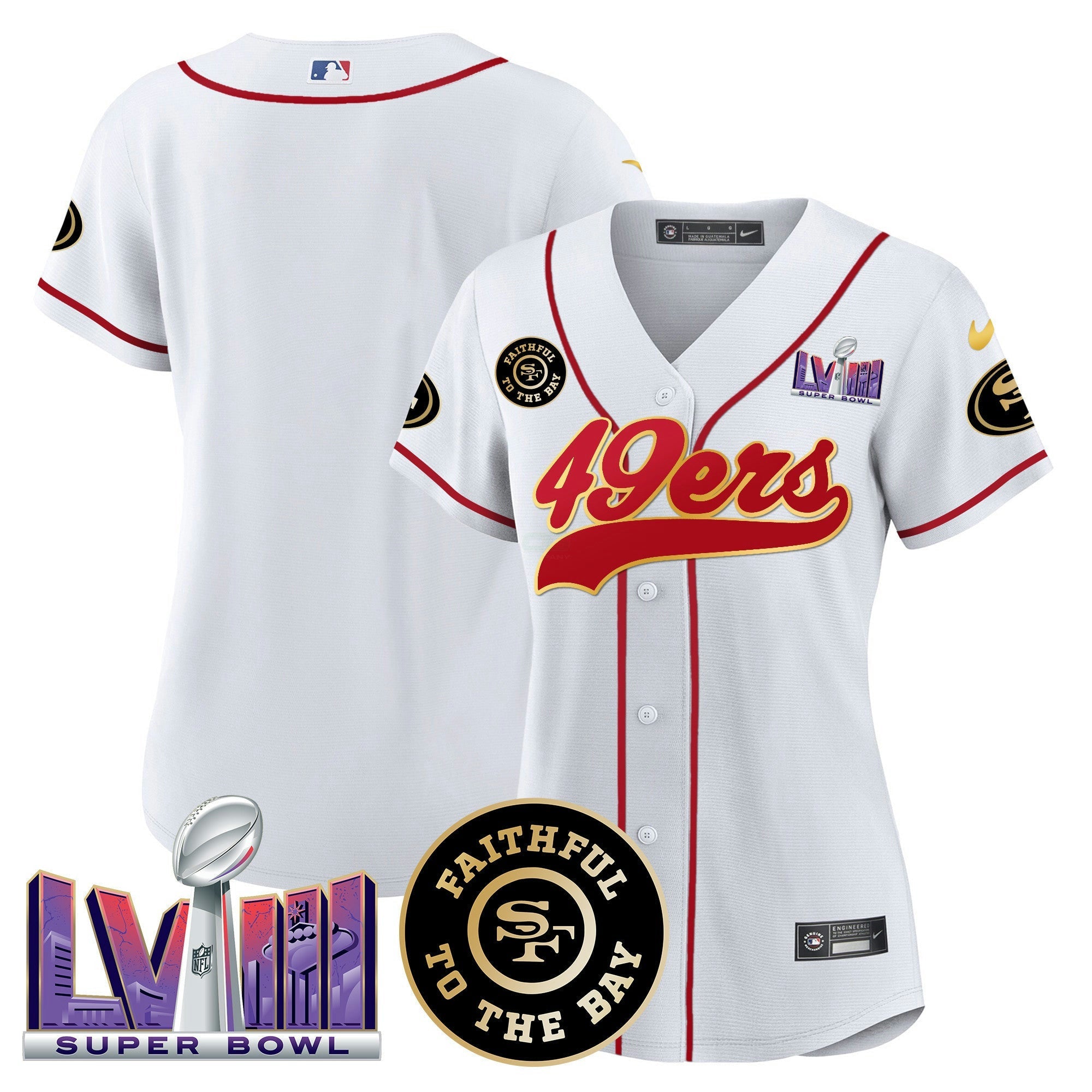 Camisa NFL Women’s Faithful & Super Bowl LVIII Patch Jersey
