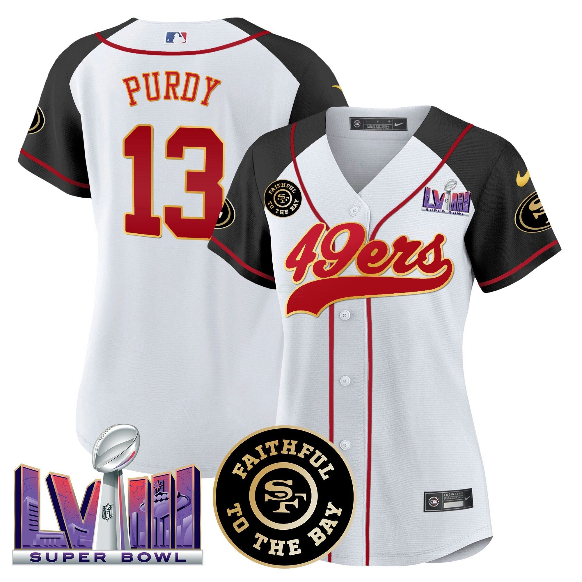 Camisa NFL Women’s Faithful & Super Bowl LVIII Patch Jersey