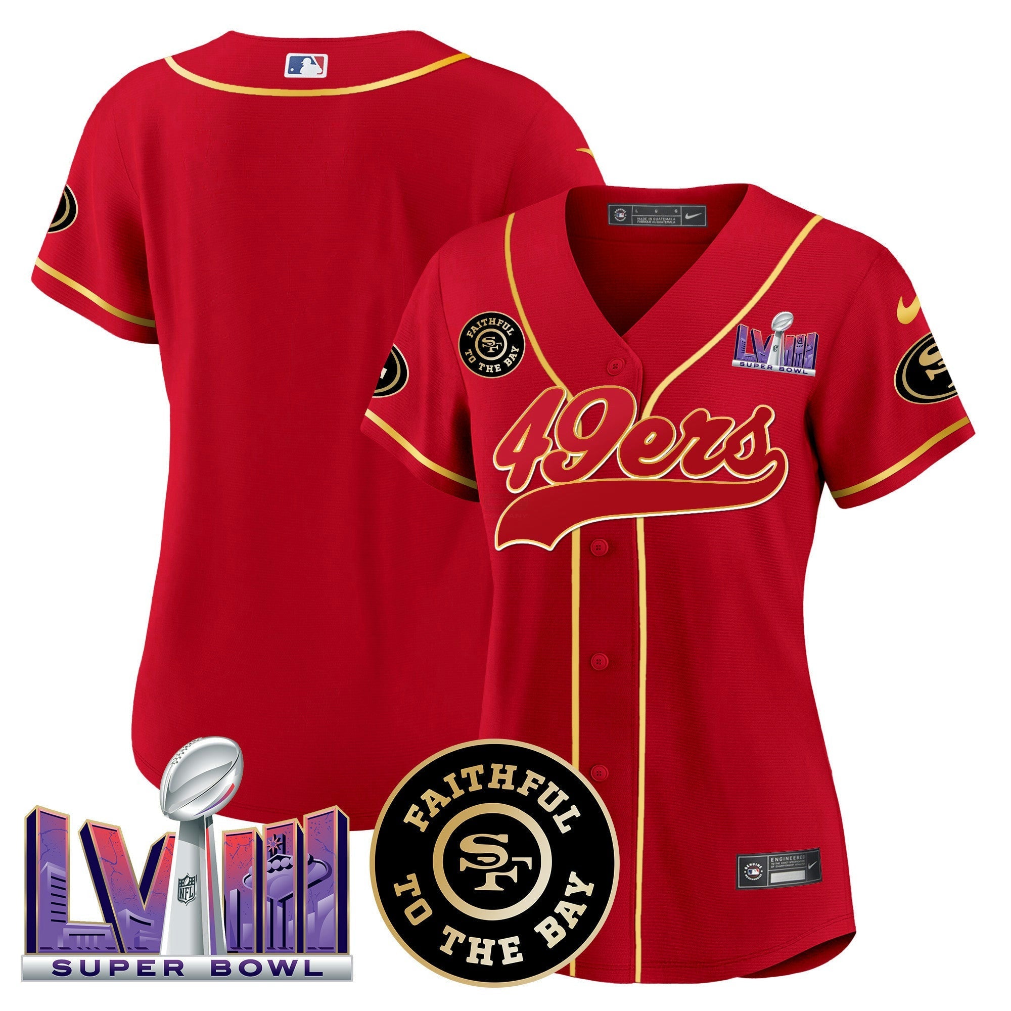 Camisa NFL Women’s Faithful & Super Bowl LVIII Patch Jersey