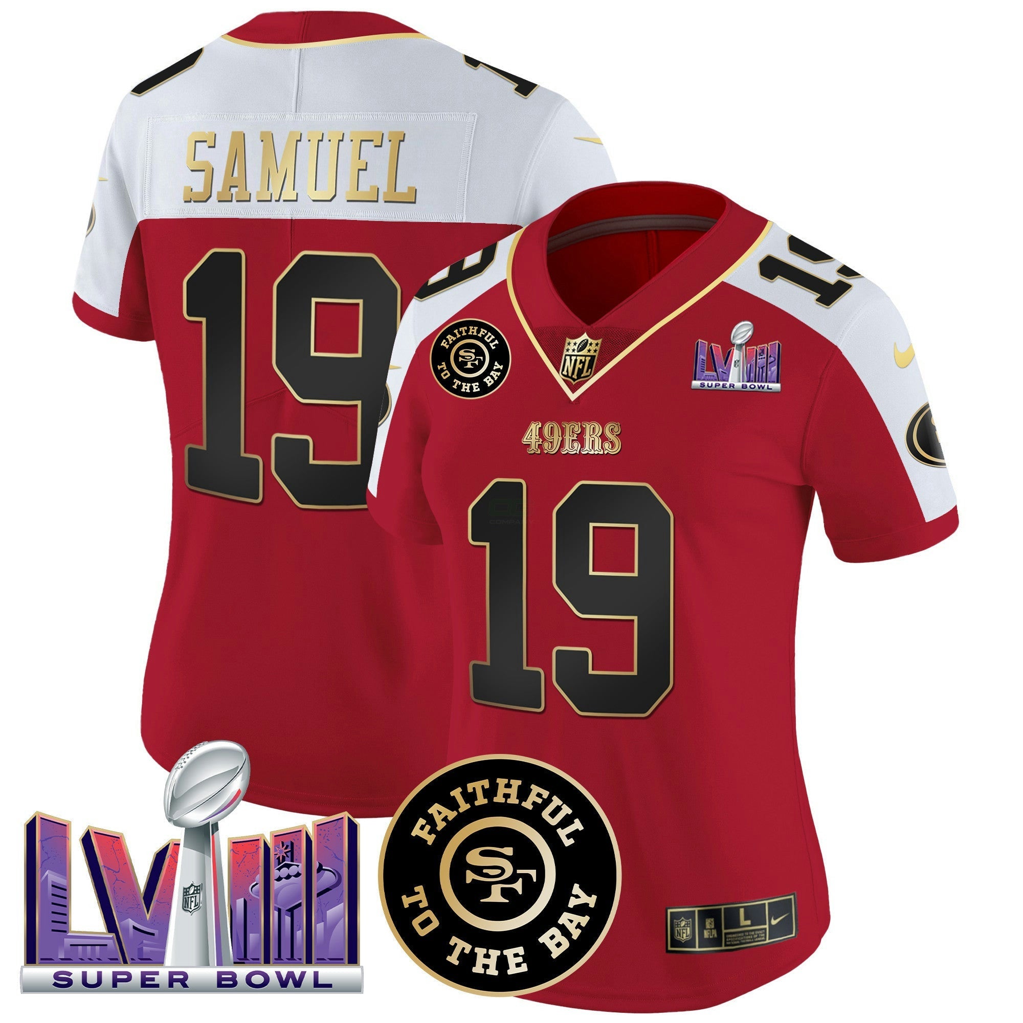 Camisa NFL Women’s Faithful & Super Bowl LVIII Patch Vapor Jersey