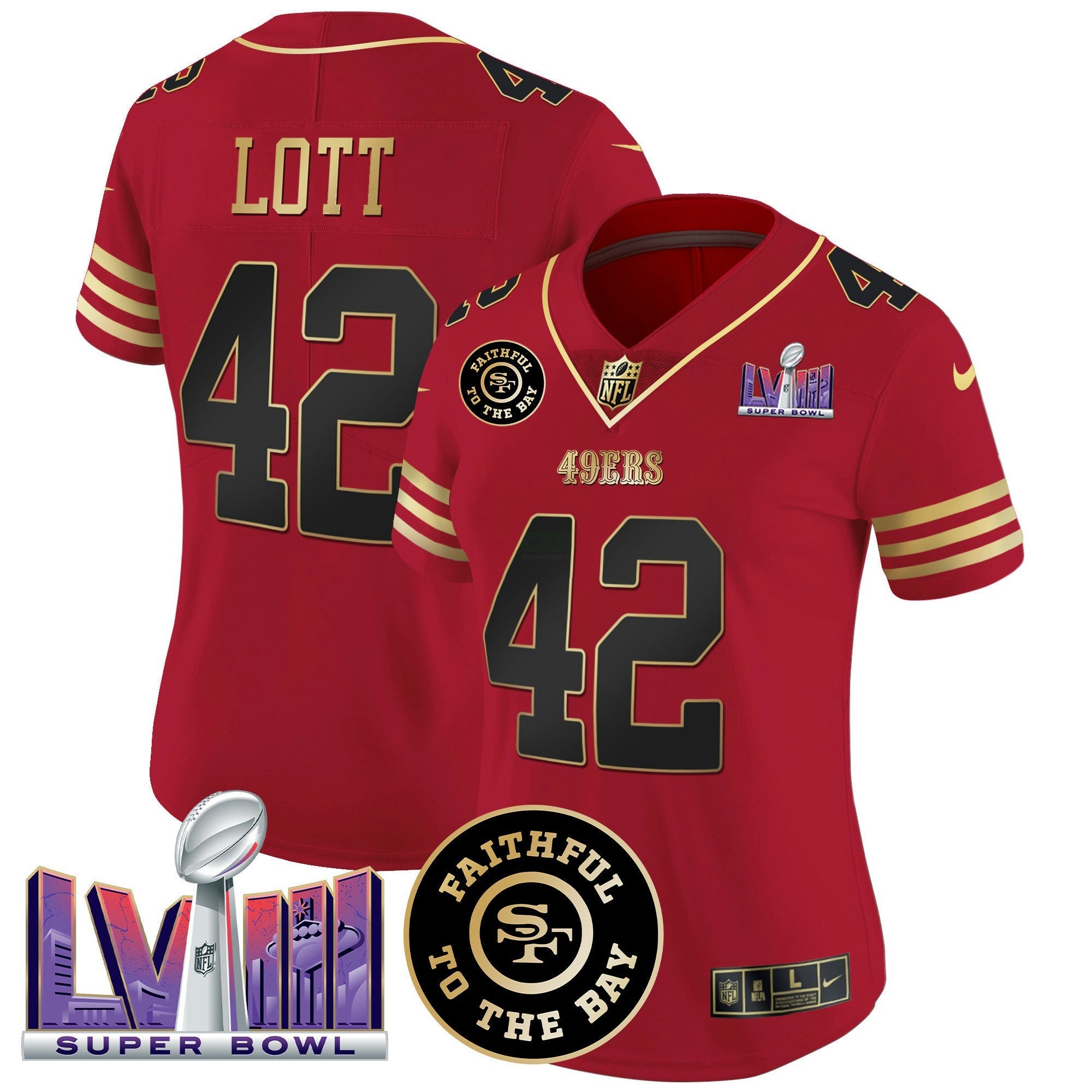 Camisa NFL Women’s Faithful & Super Bowl LVIII Patch Vapor Jersey