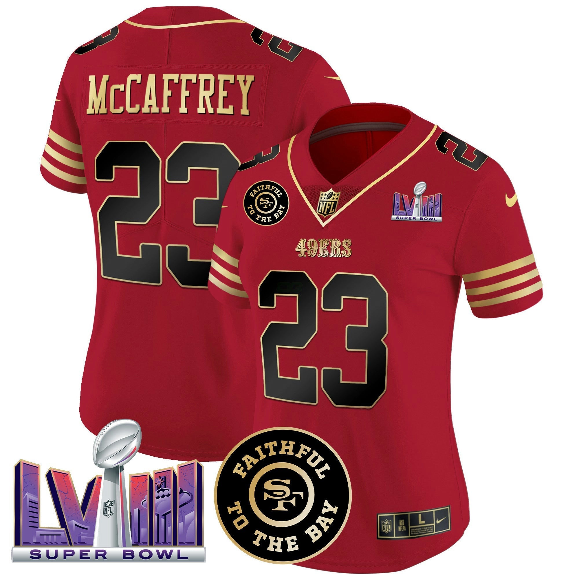 Camisa NFL Women’s Faithful & Super Bowl LVIII Patch Vapor Jersey