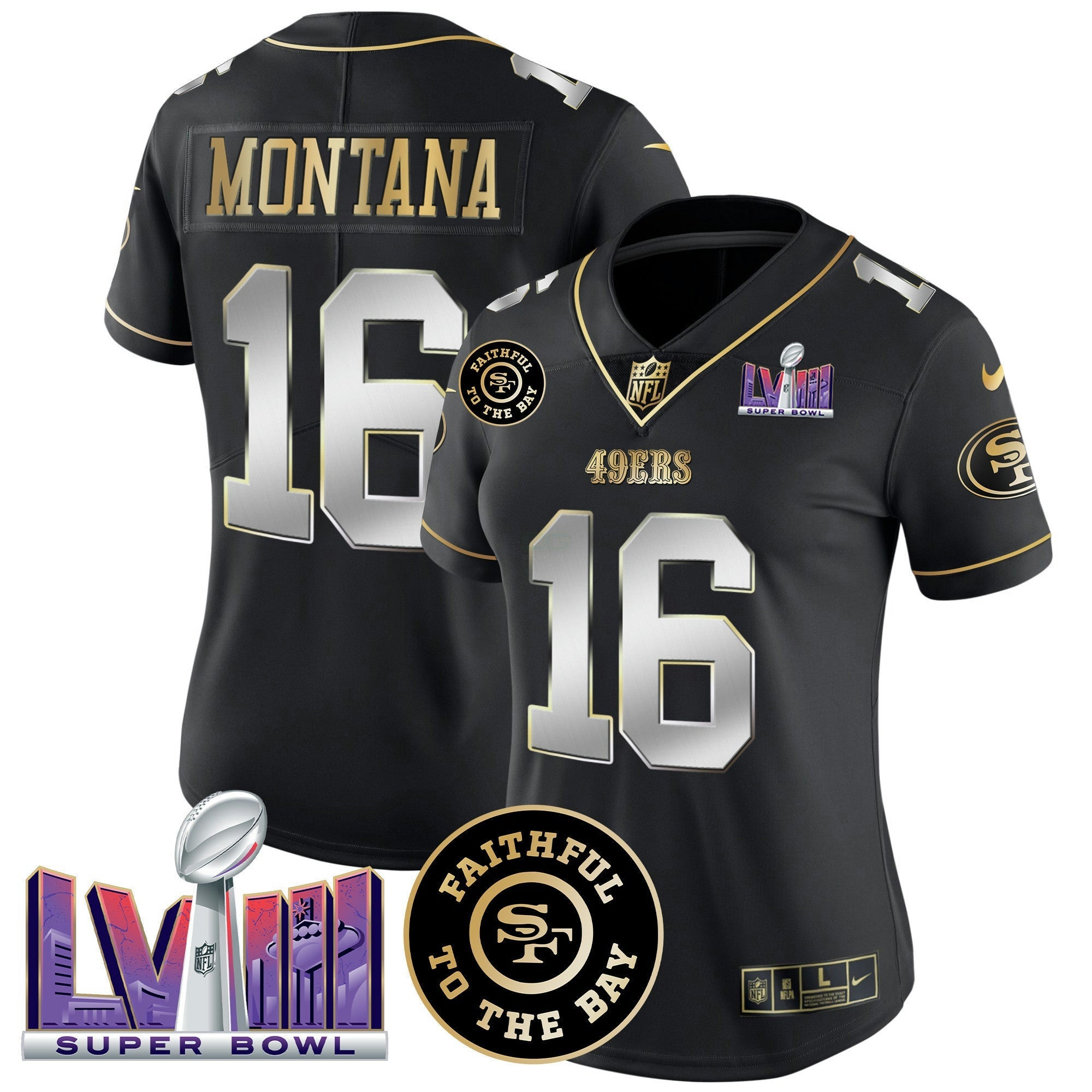 Camisa NFL Women’s Faithful & Super Bowl LVIII Patch Vapor Jersey