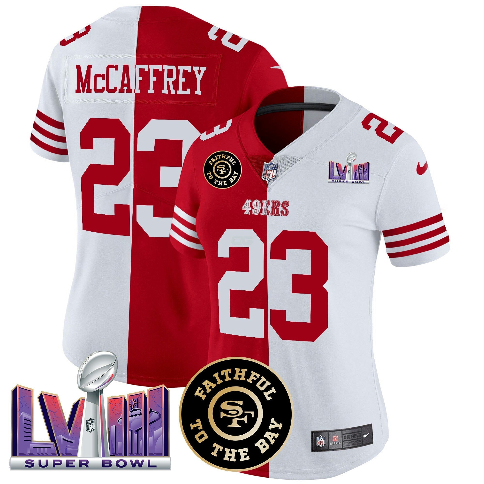 Camisa NFL Women’s Faithful & Super Bowl LVIII Patch Vapor Jersey V2
