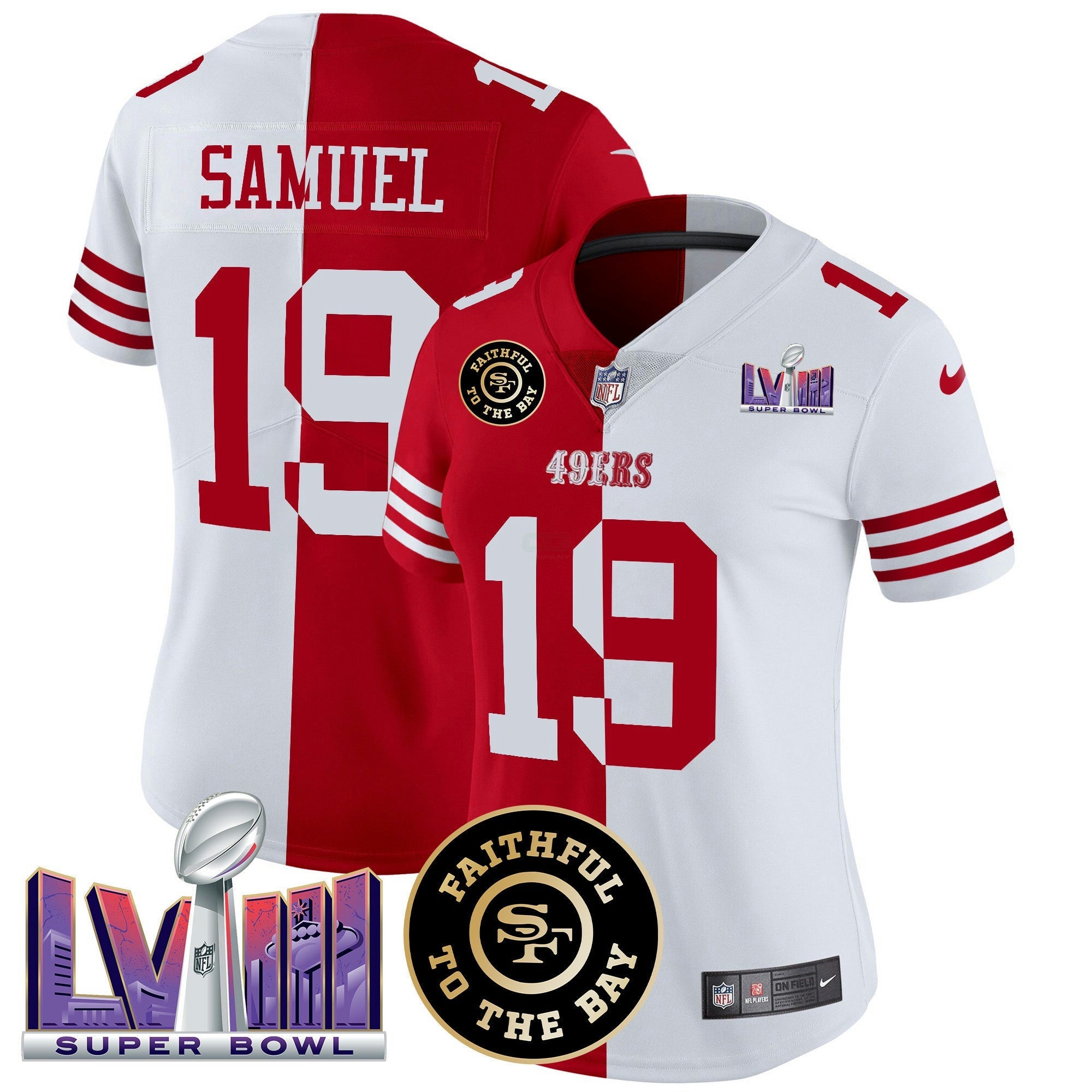 Camisa NFL Women’s Faithful & Super Bowl LVIII Patch Vapor Jersey V2