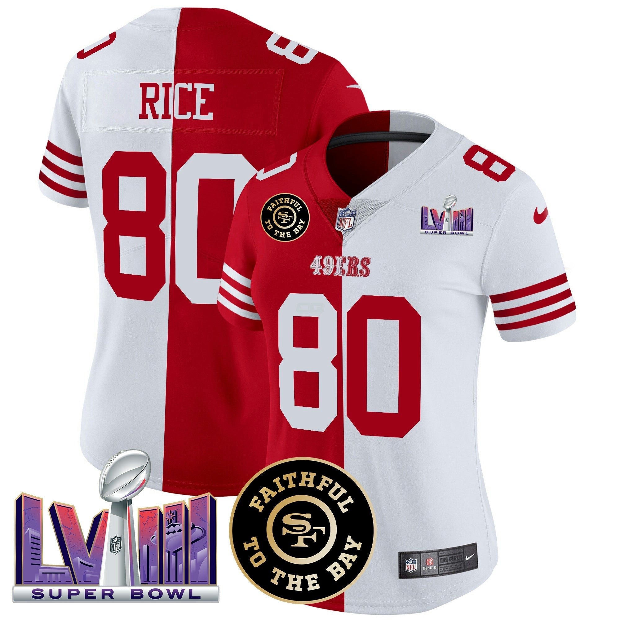 Camisa NFL Women’s Faithful & Super Bowl LVIII Patch Vapor Jersey V2