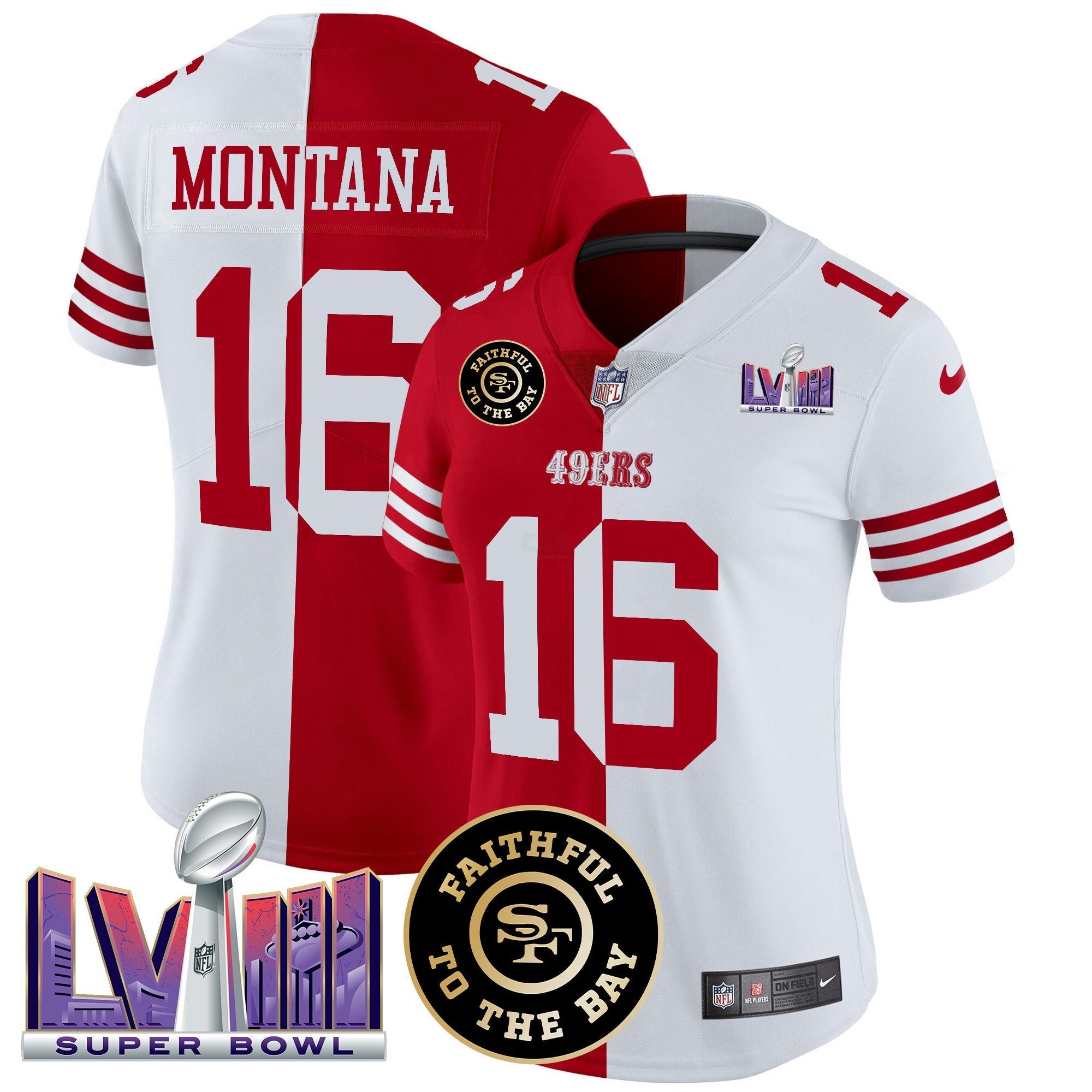 Camisa NFL Women’s Faithful & Super Bowl LVIII Patch Vapor Jersey V2