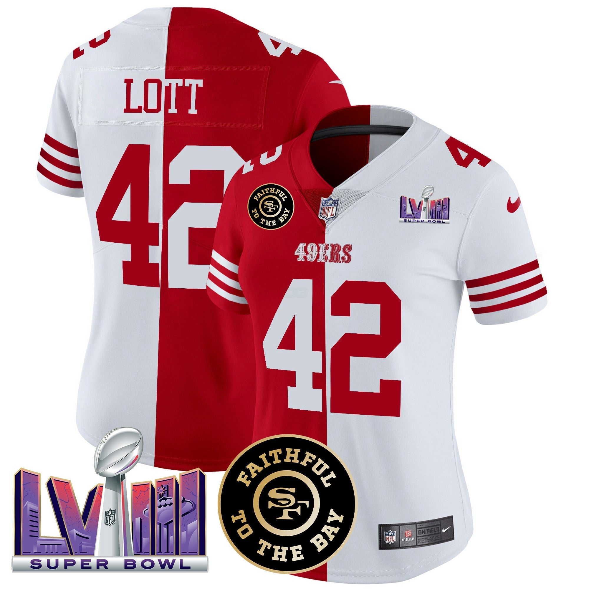 Camisa NFL Women’s Faithful & Super Bowl LVIII Patch Vapor Jersey V2